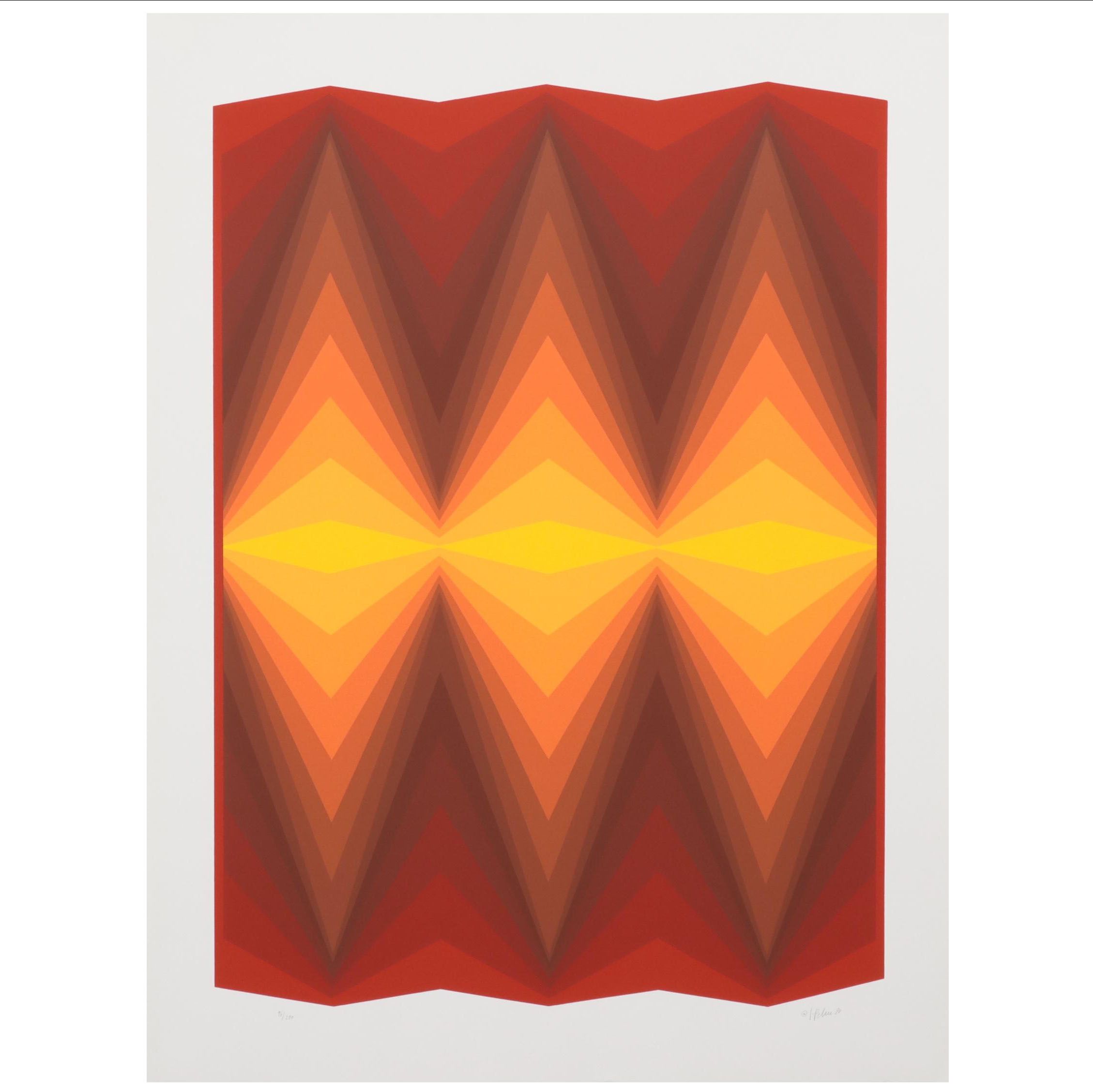 Jurgen Peters Op Art Serigraph, 1980