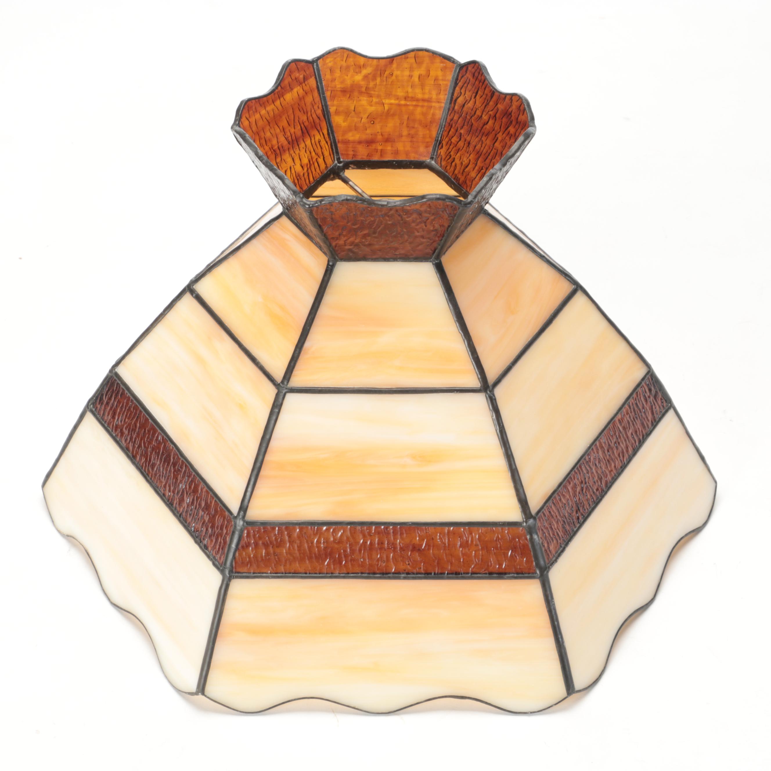 Feltman & Curme Cast Iron and Slag Glass Table Lamp, Early to Mid-20th Century