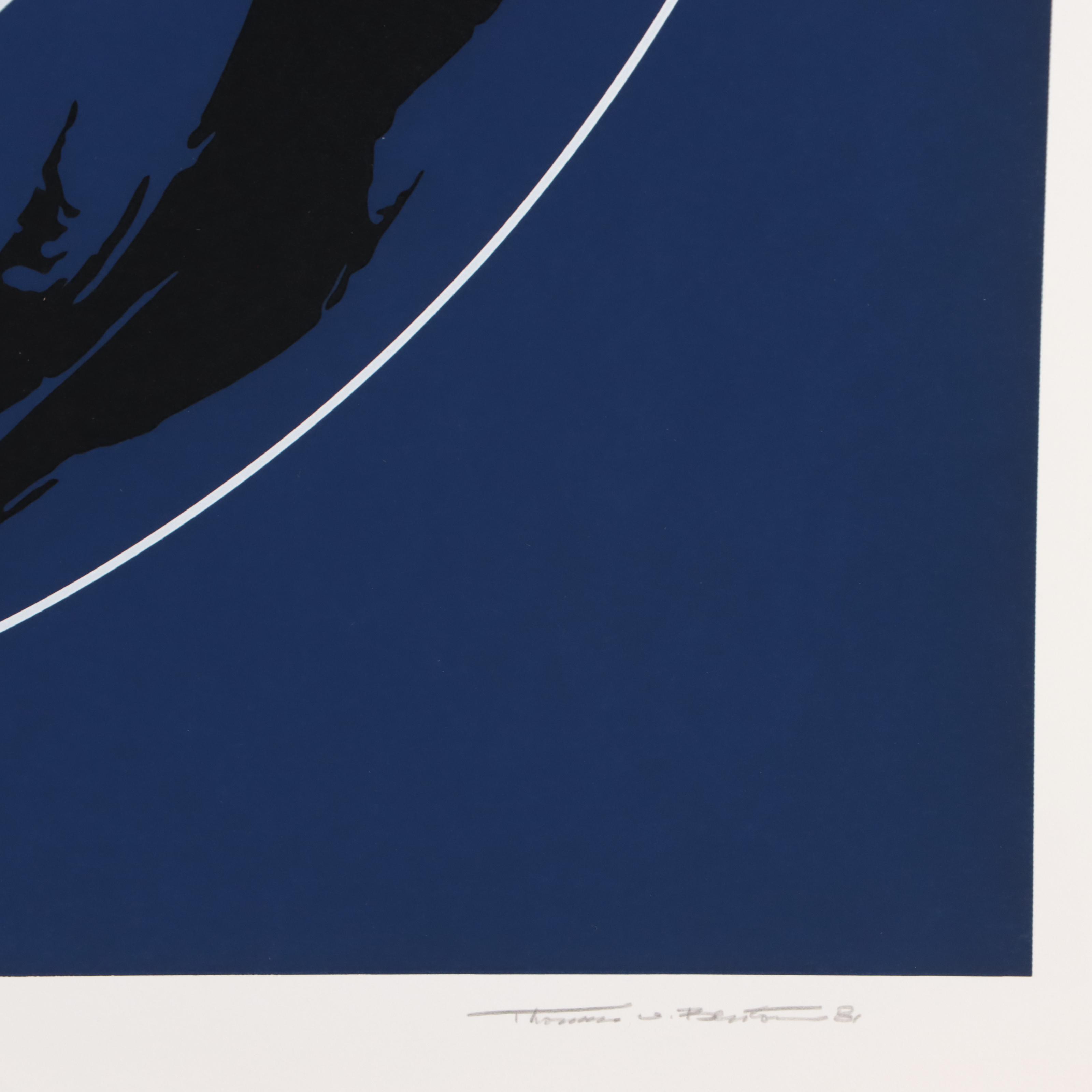 Thomas Whelan Benton Abstract Geometric Serigraph, 1981