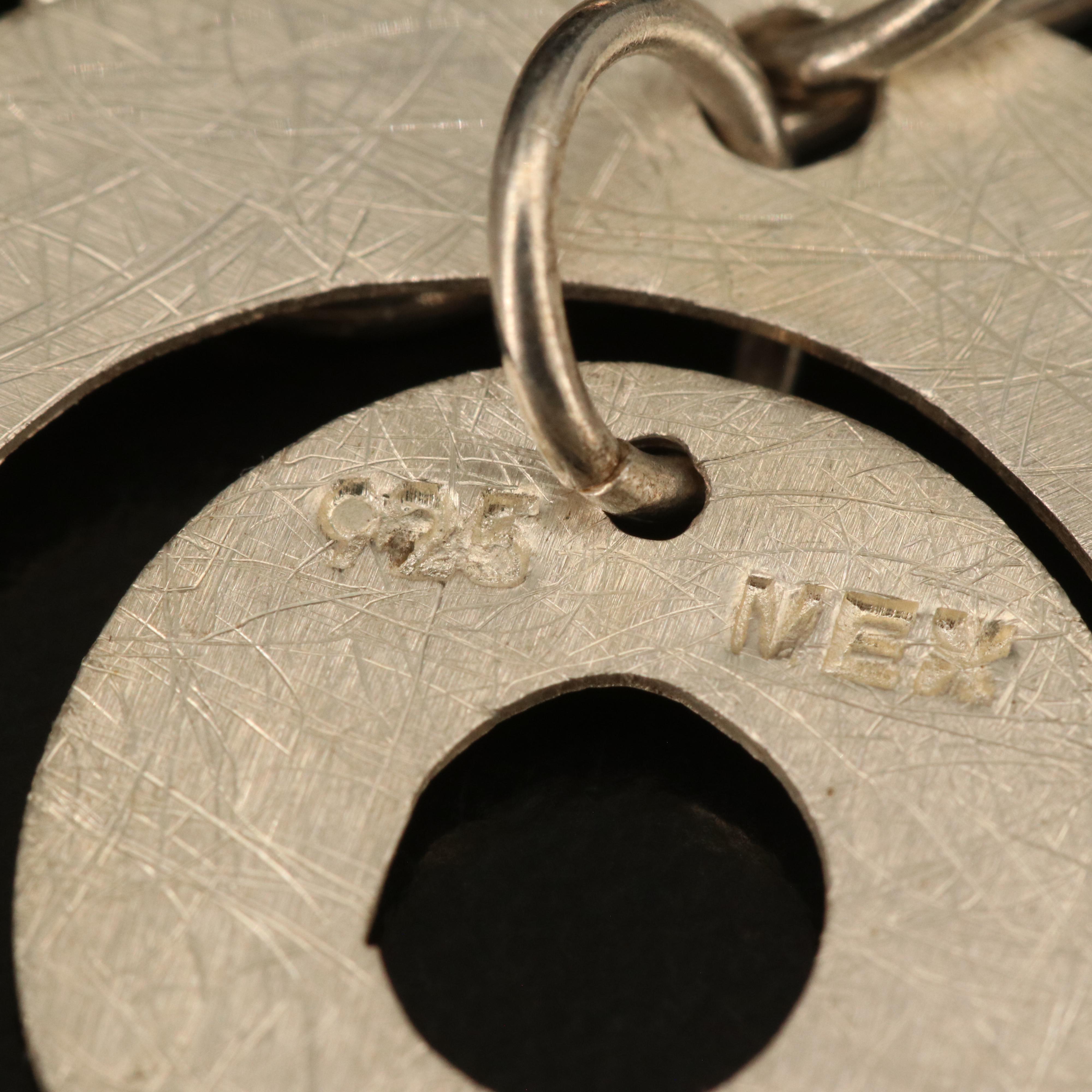 Sterling and Bronze Hoop and Concentric Earrings with Turquoise