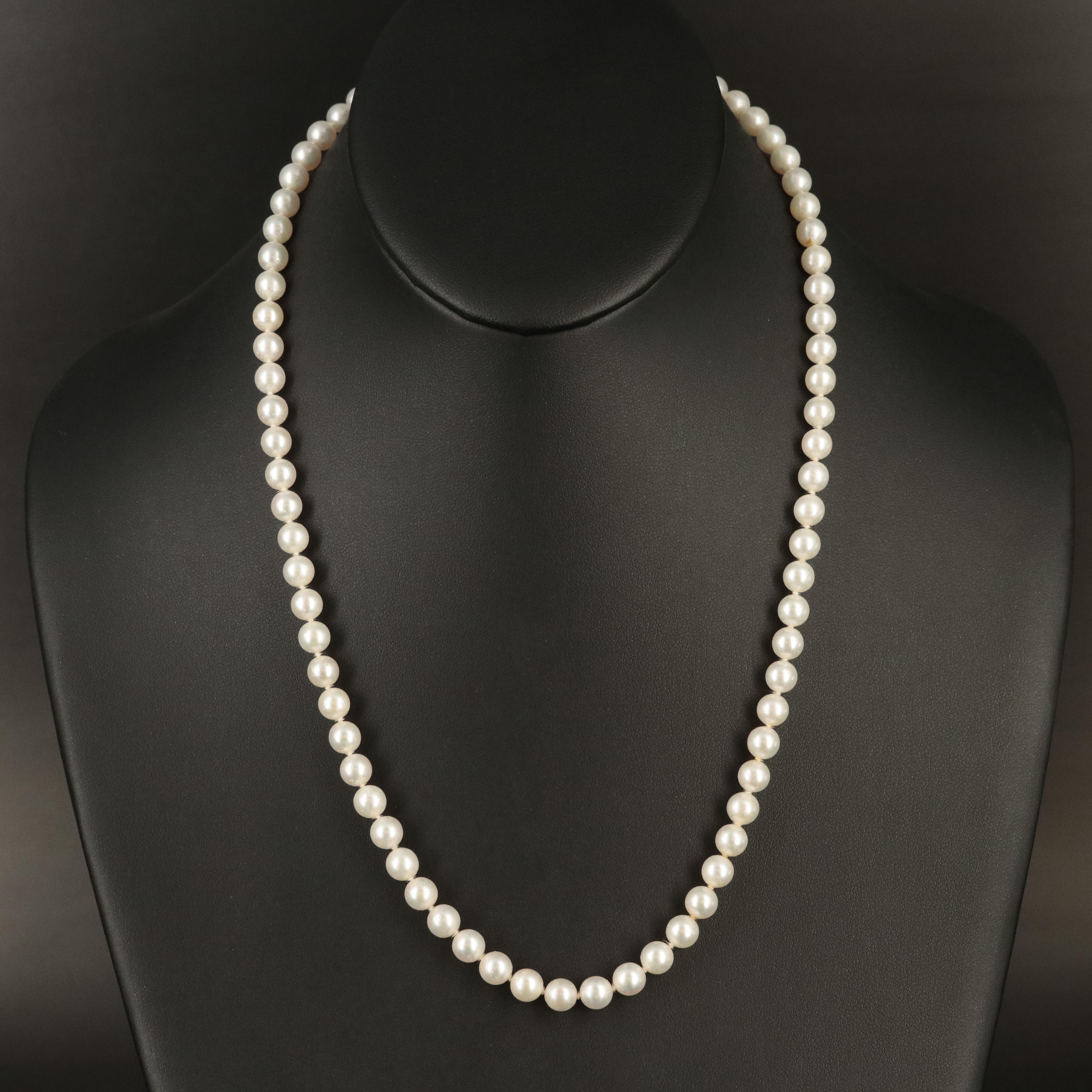 Mikimoto Pearl Necklace with 18K Clasp