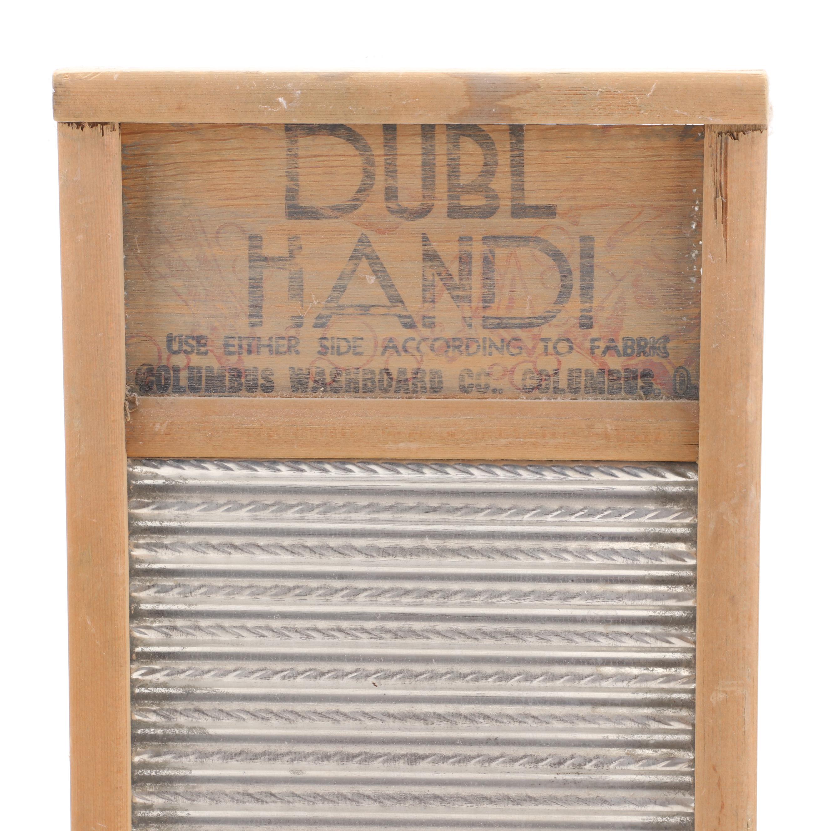 Columbus Washboard Co. Washboard with Other Chamber Pot and Home Supplies