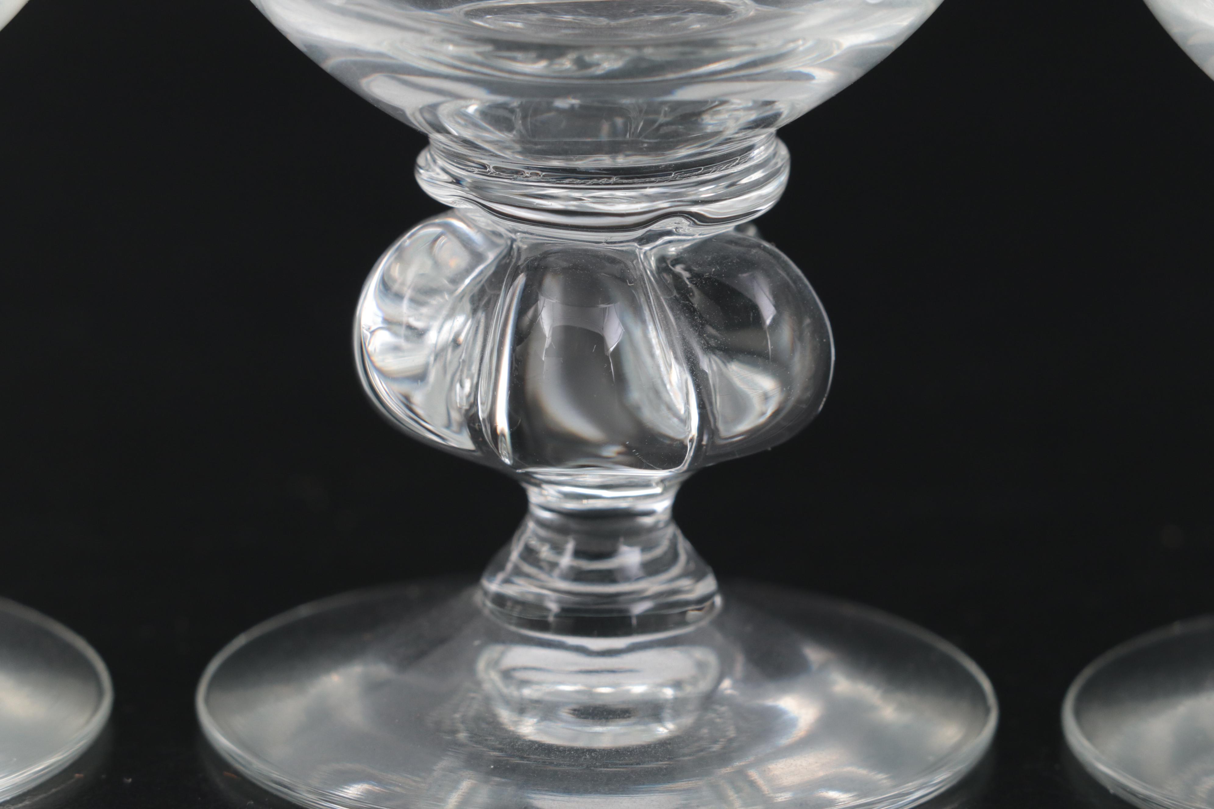 Crystal Decanter with Glass Liquor Glasses, Mid to Late 20th Century
