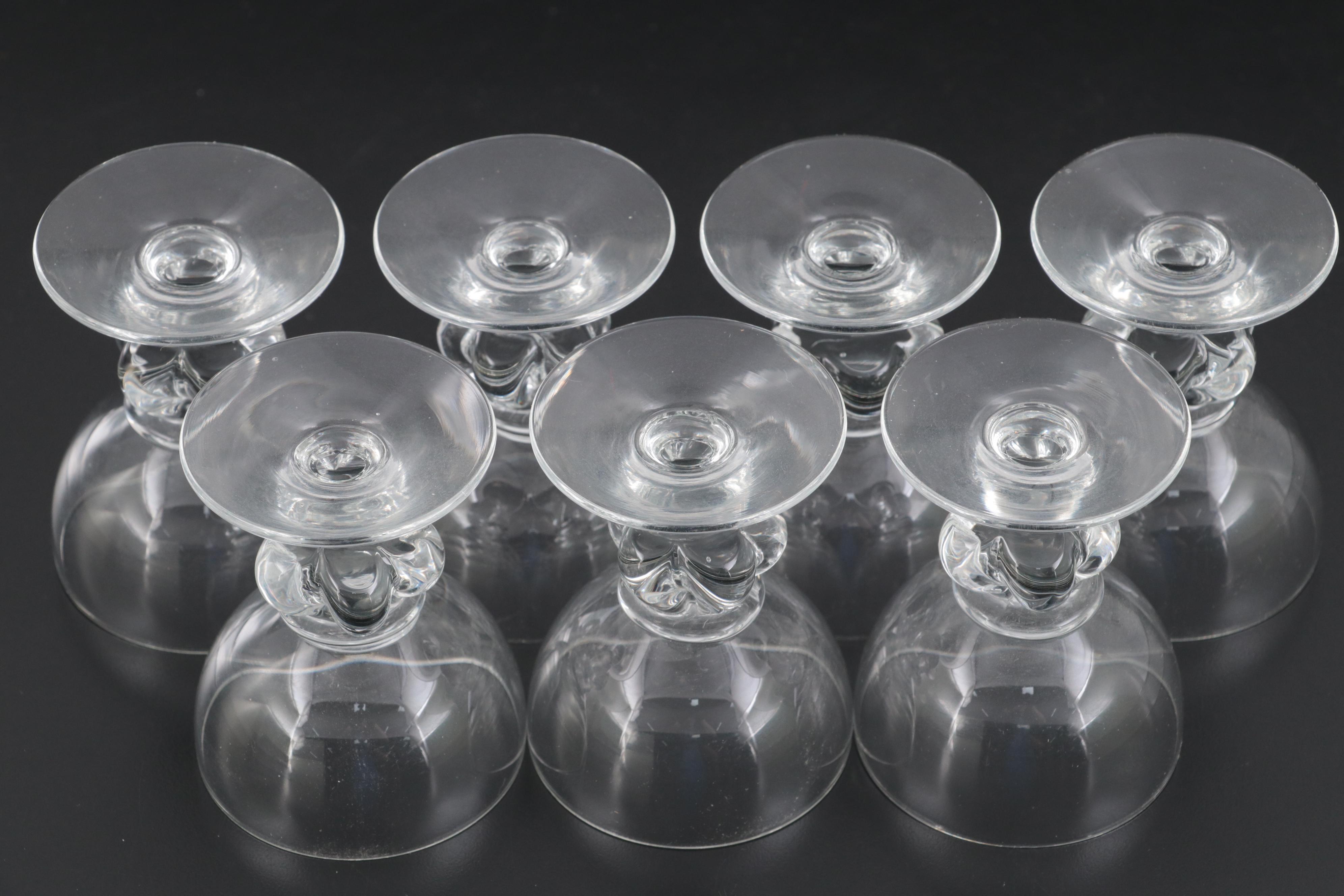 Crystal Decanter with Glass Liquor Glasses, Mid to Late 20th Century