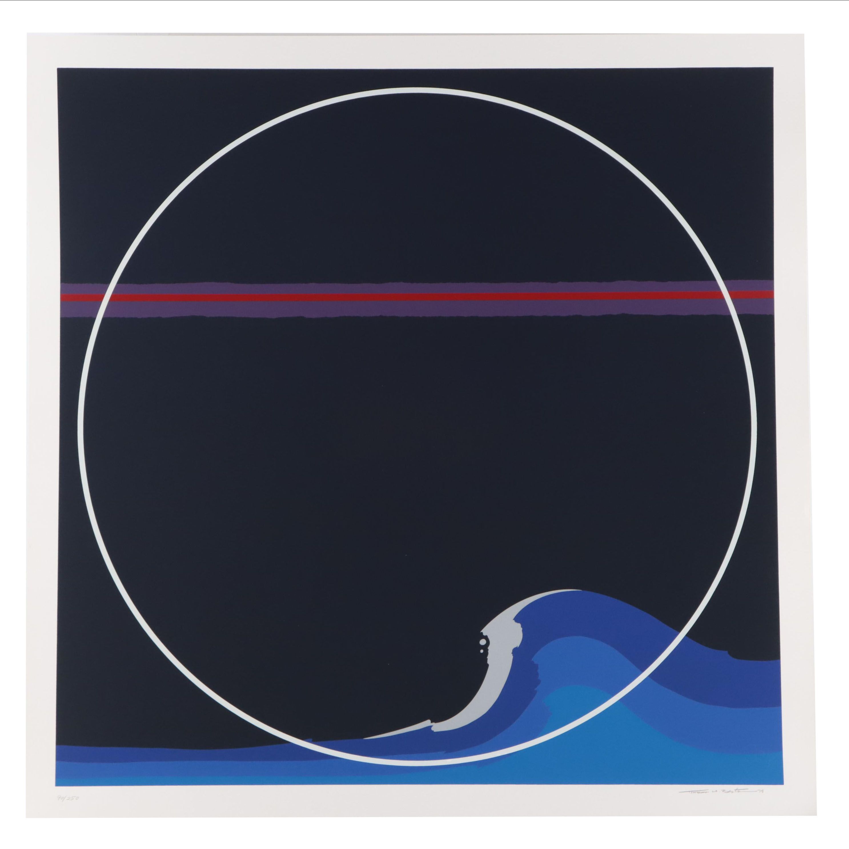 Thomas Whelan Benton Serigraph "White Cap," 1979