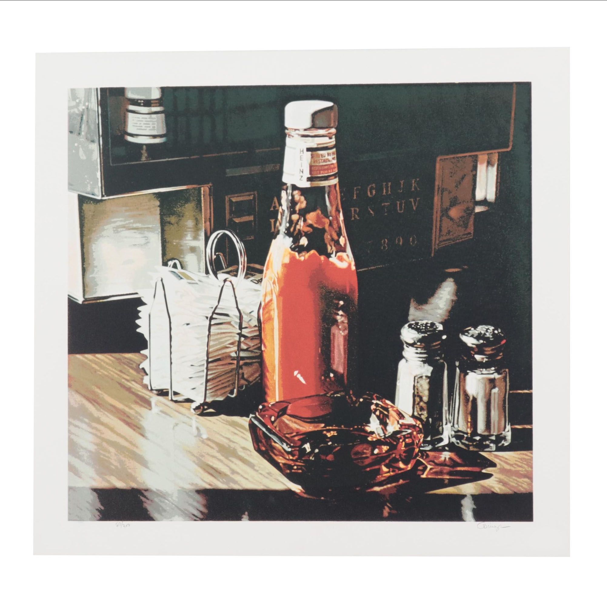 Ralph Goings Serigraph "Still Life with Sugars," 1981