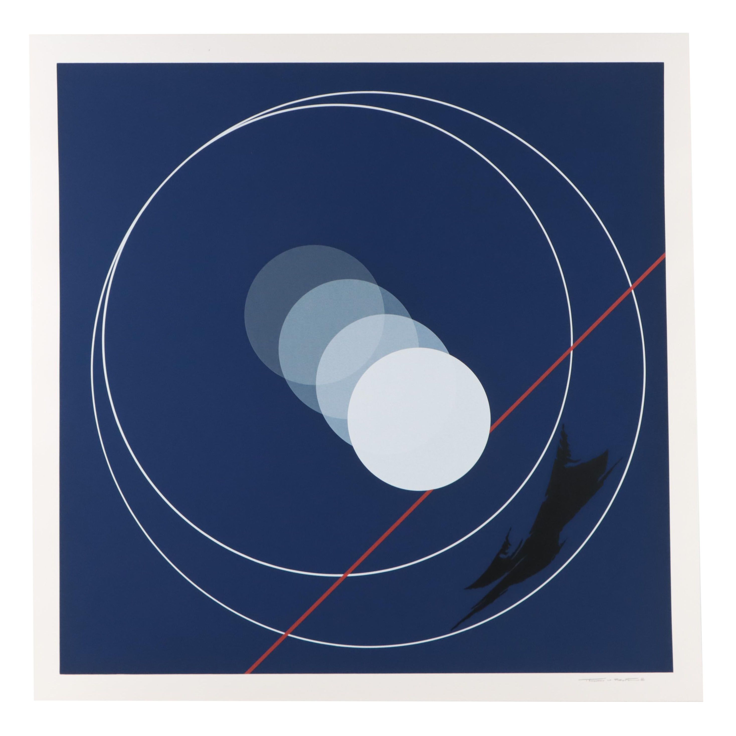 Thomas Whelan Benton Abstract Geometric Serigraph, 1981