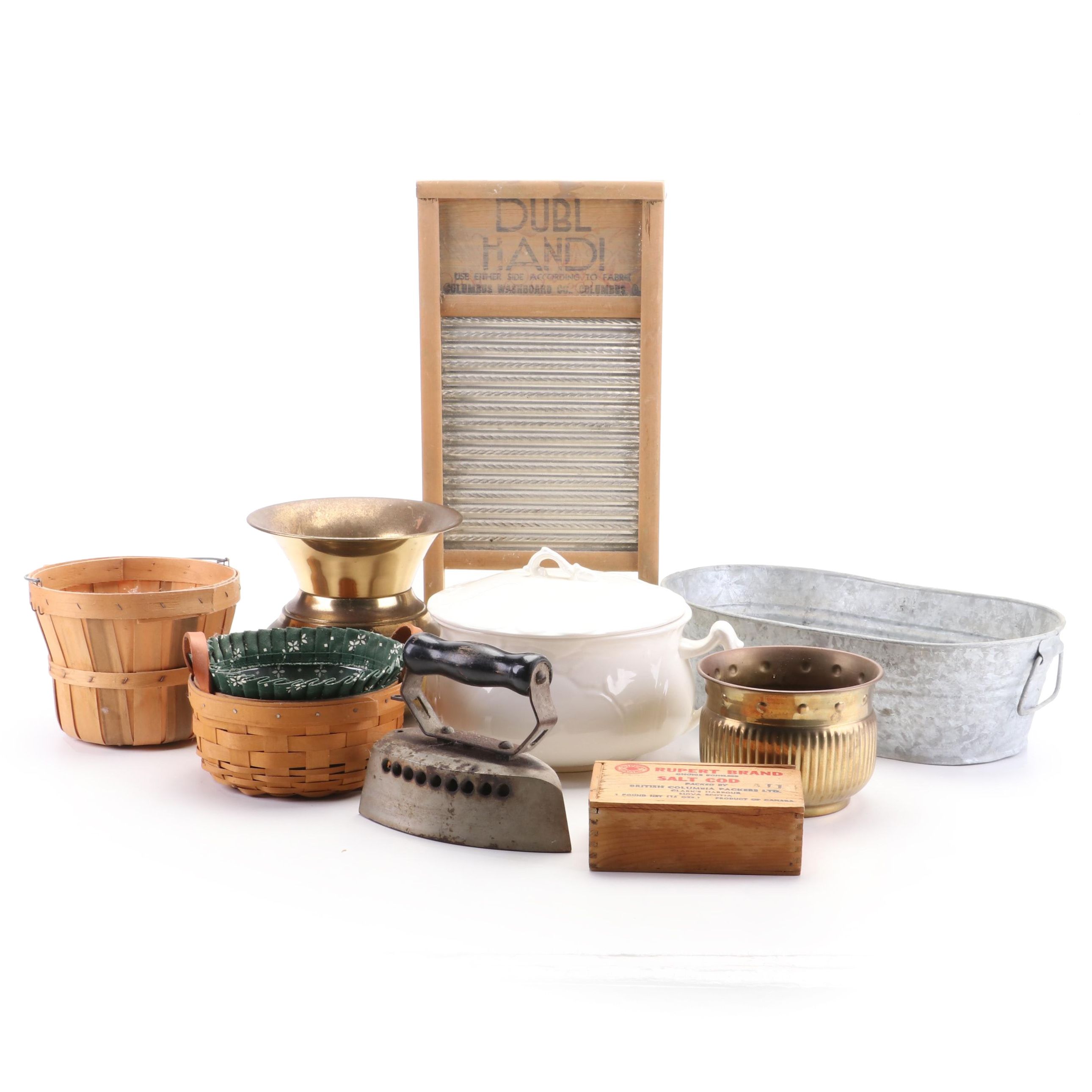 Columbus Washboard Co. Washboard with Other Chamber Pot and Home Supplies