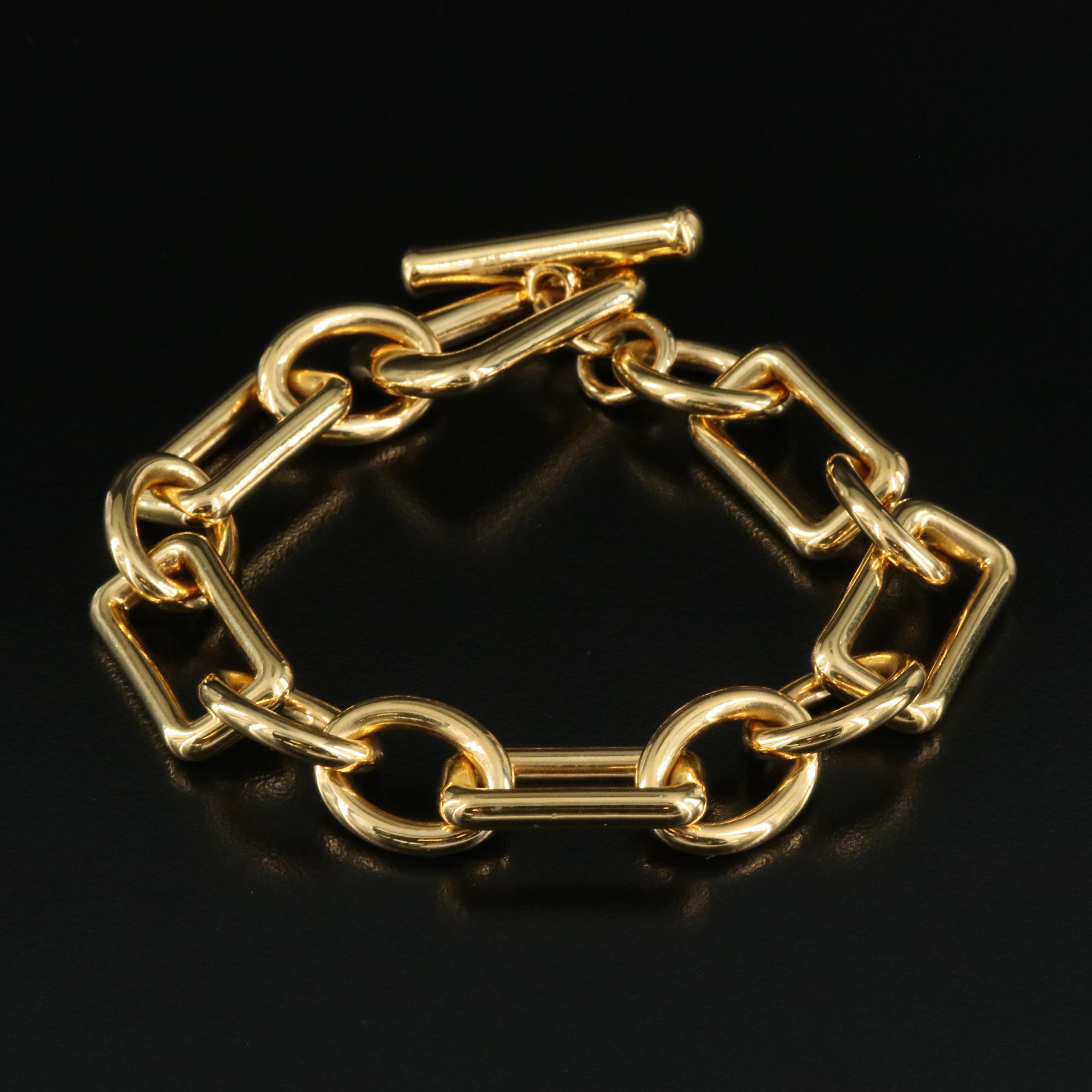 Italian 18K Fancy Link Bracelet