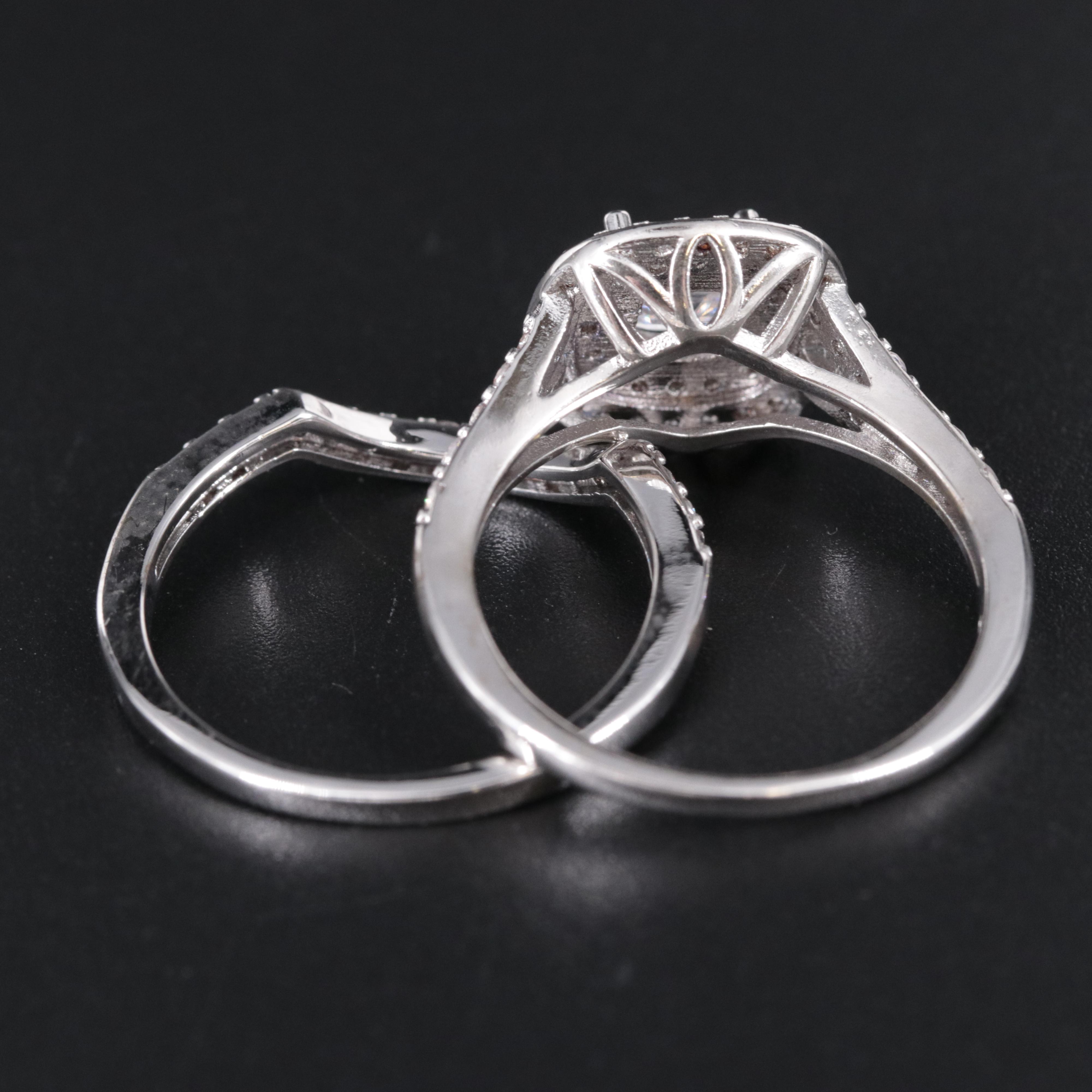 Cubic Zirconia Ring and Enhancer Band