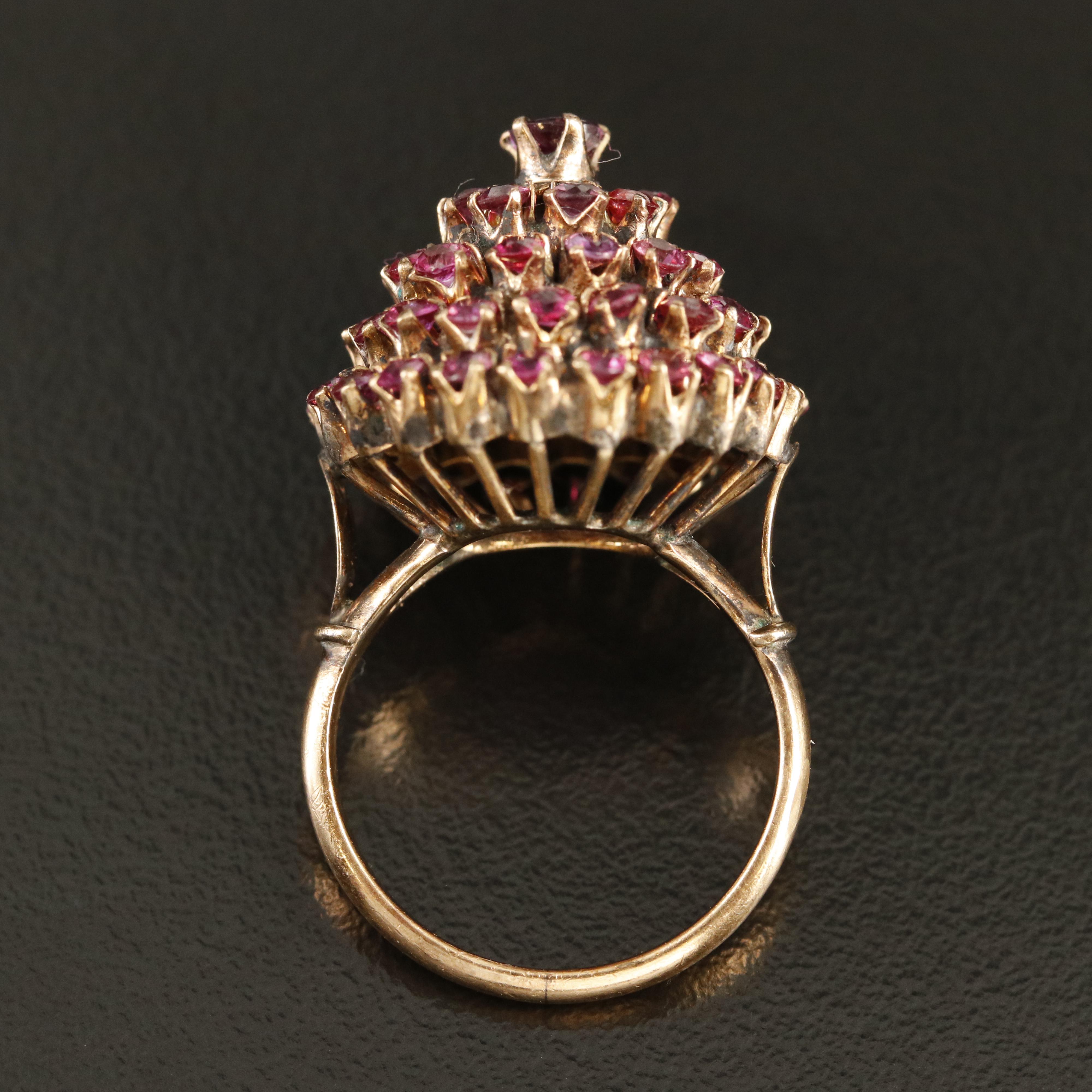 10K Ruby Thai Princess Ring