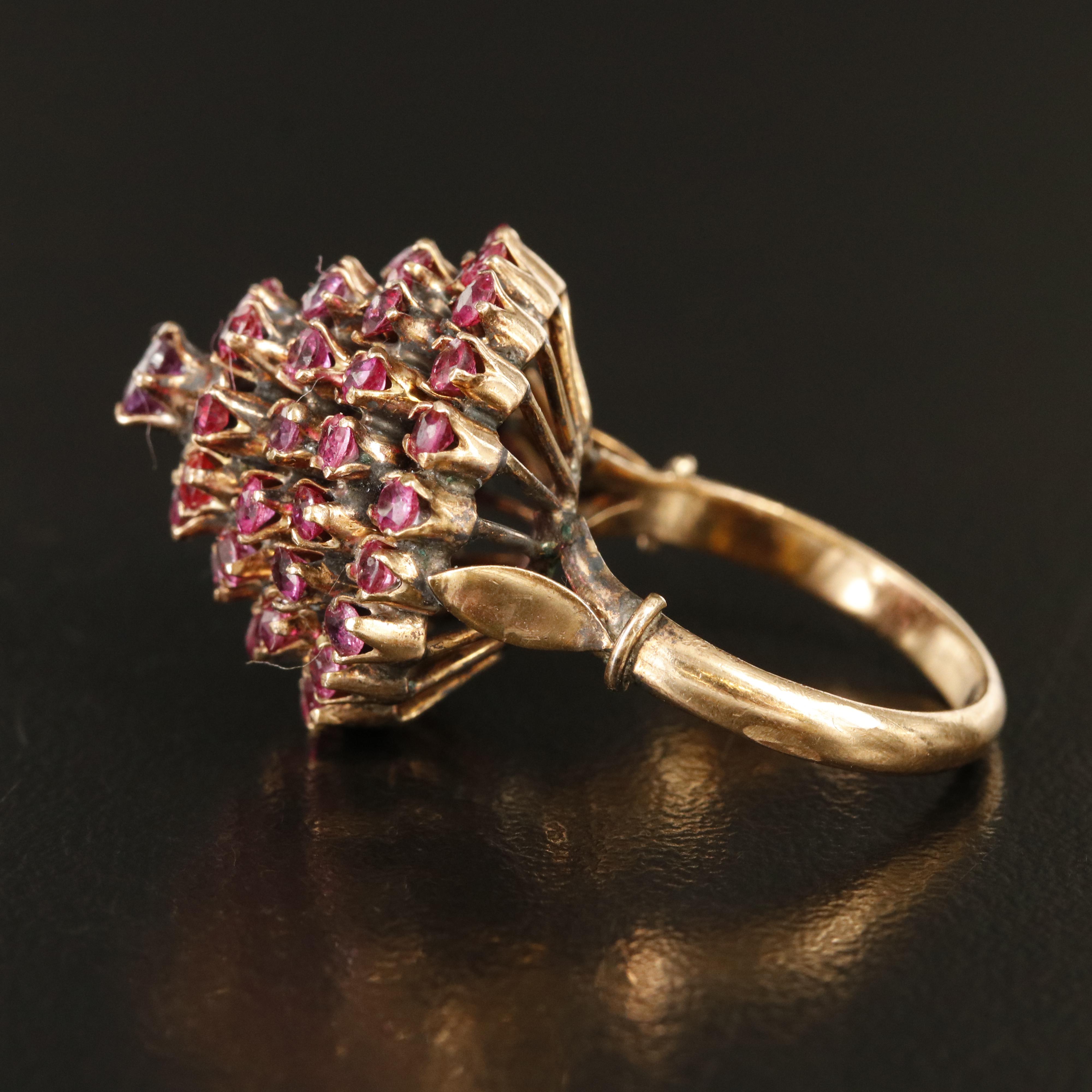 10K Ruby Thai Princess Ring