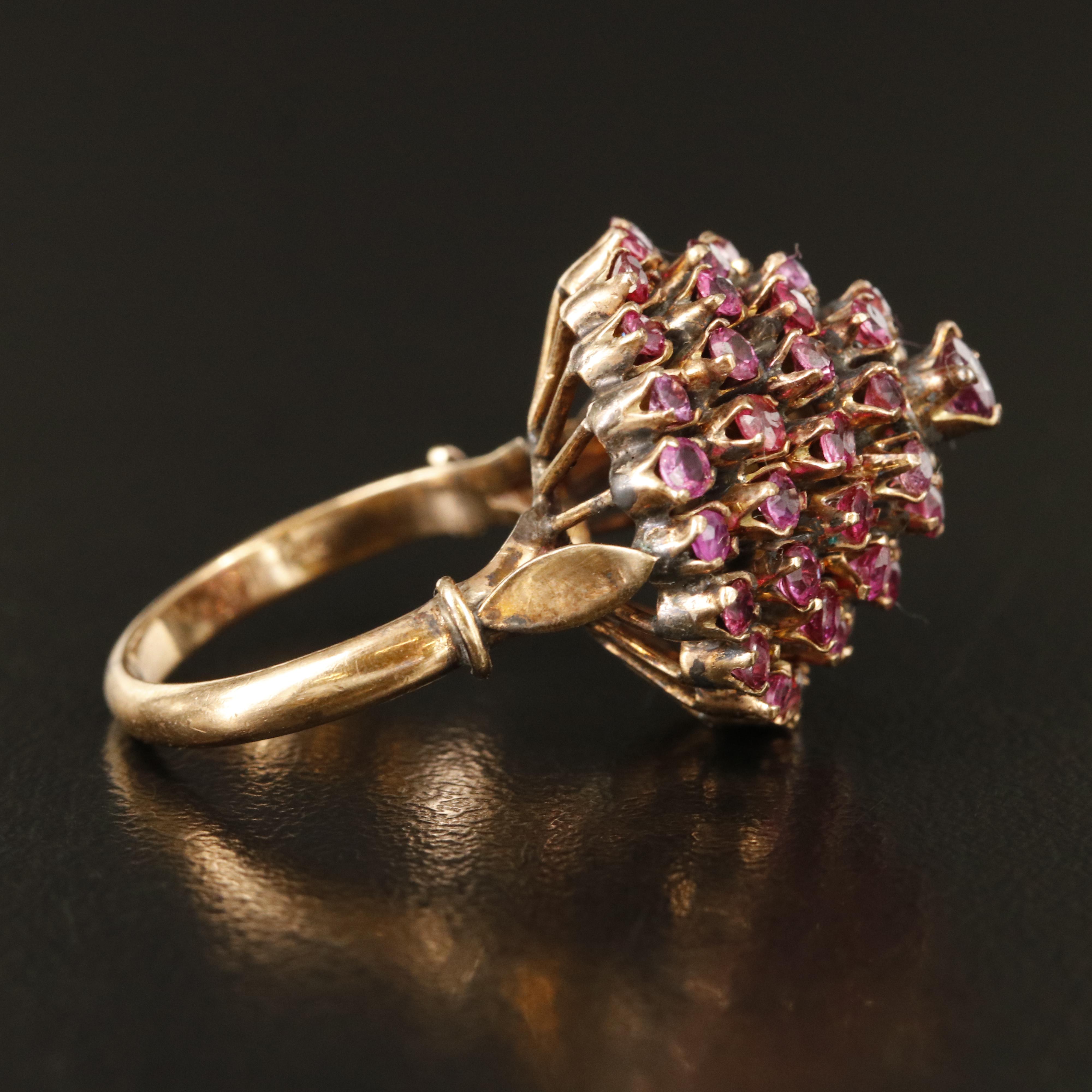 10K Ruby Thai Princess Ring