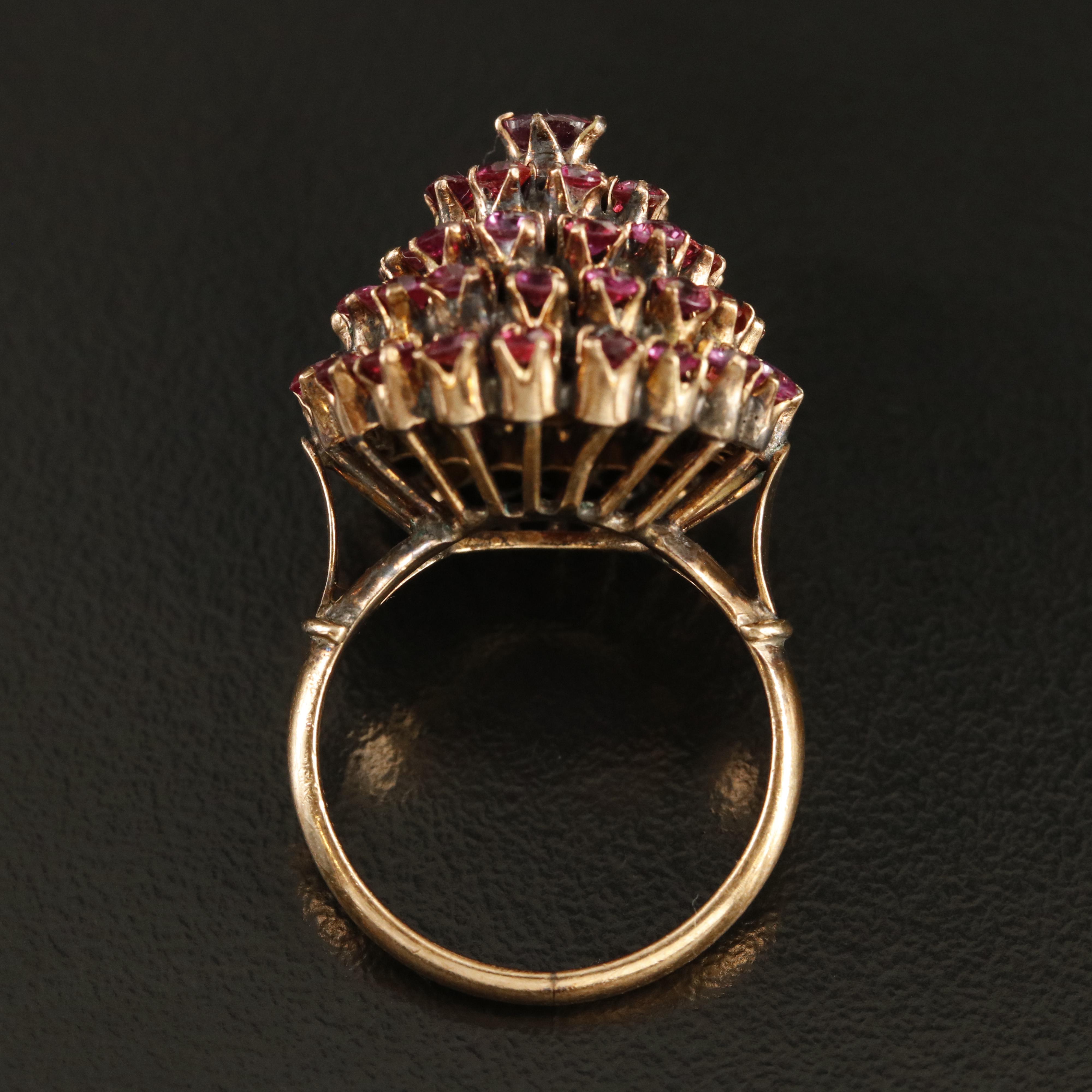 10K Ruby Thai Princess Ring