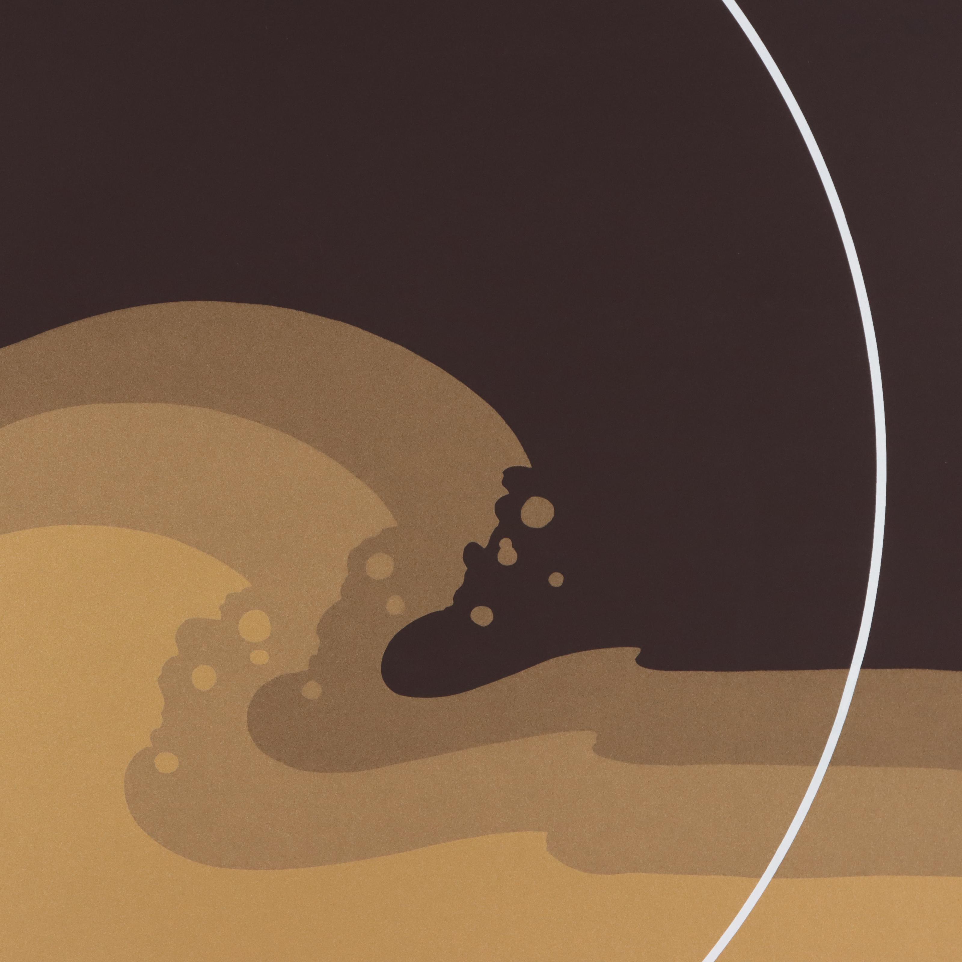 Thomas Whelan Benton Serigraph "Golden Waves," 1979