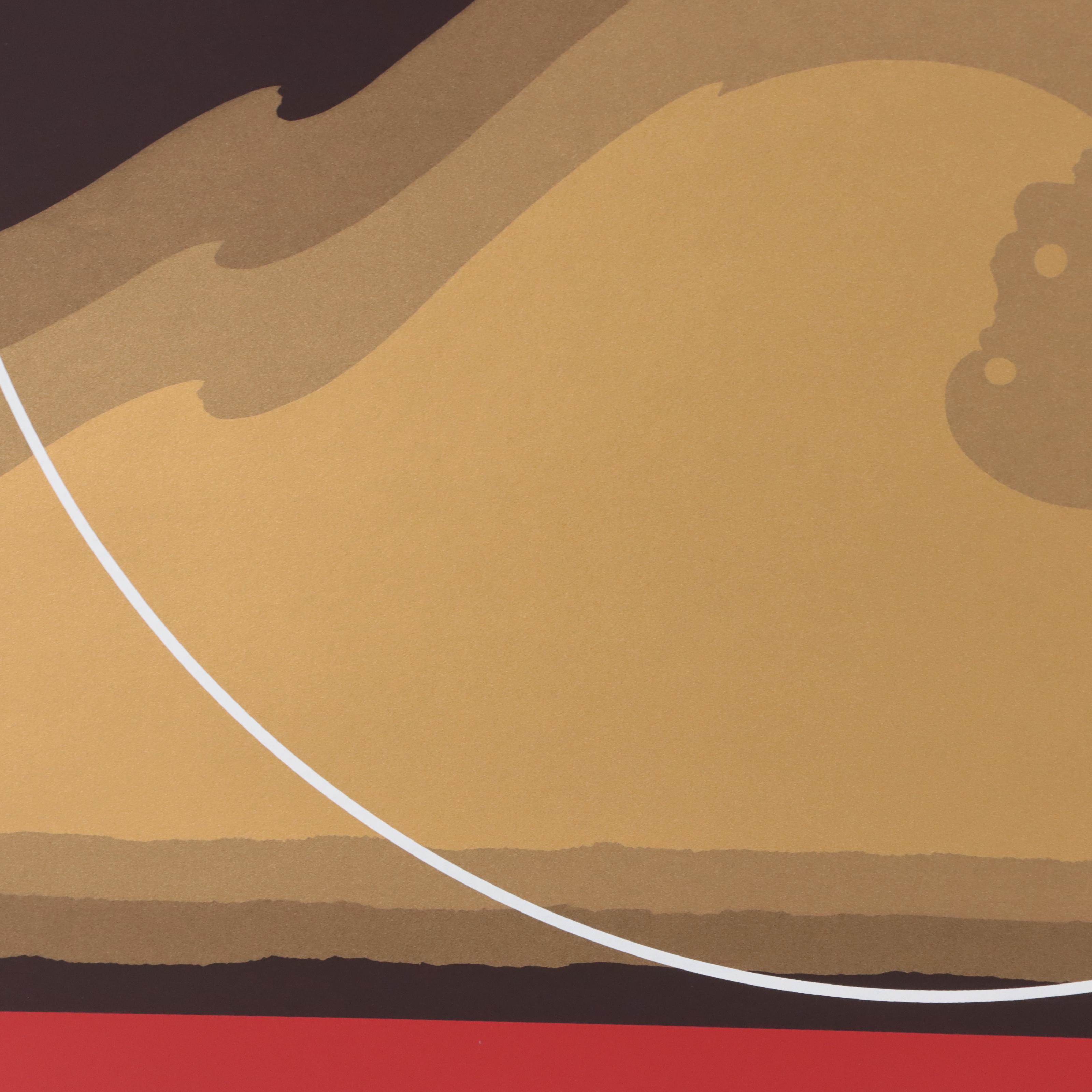 Thomas Whelan Benton Serigraph "Golden Waves," 1979