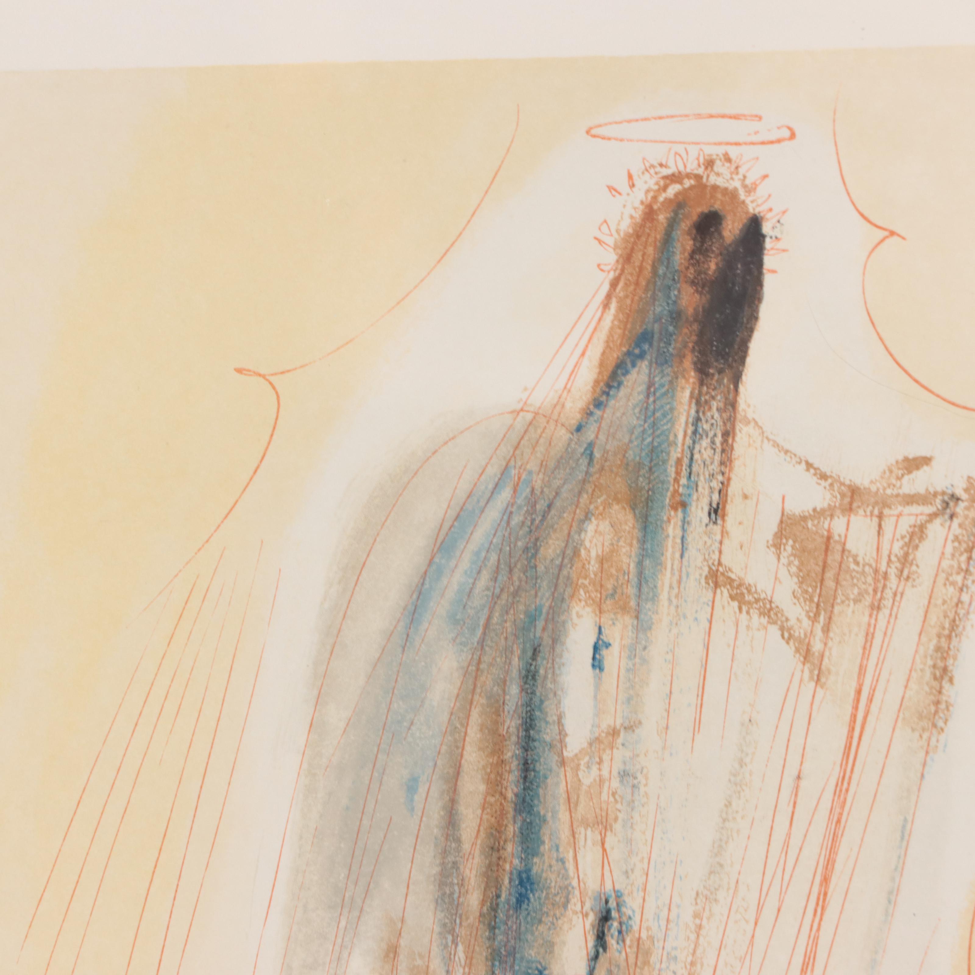 Salvador Dalí Wood Engraving "La Création des Anges," 1960 - 1964