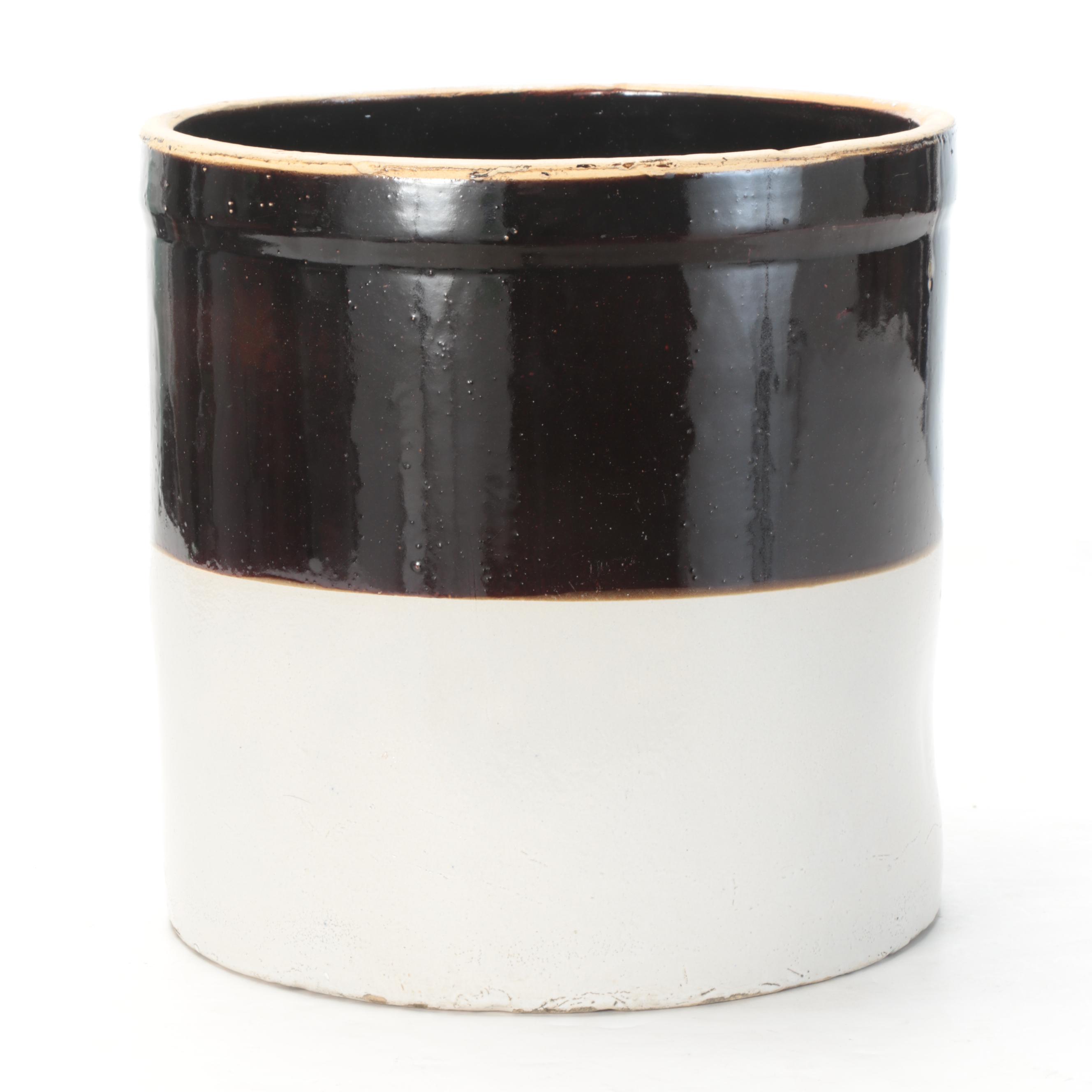 McCoy Primitive Style Blue Star 6-Gallon Stoneware Crock, Early 20th Century