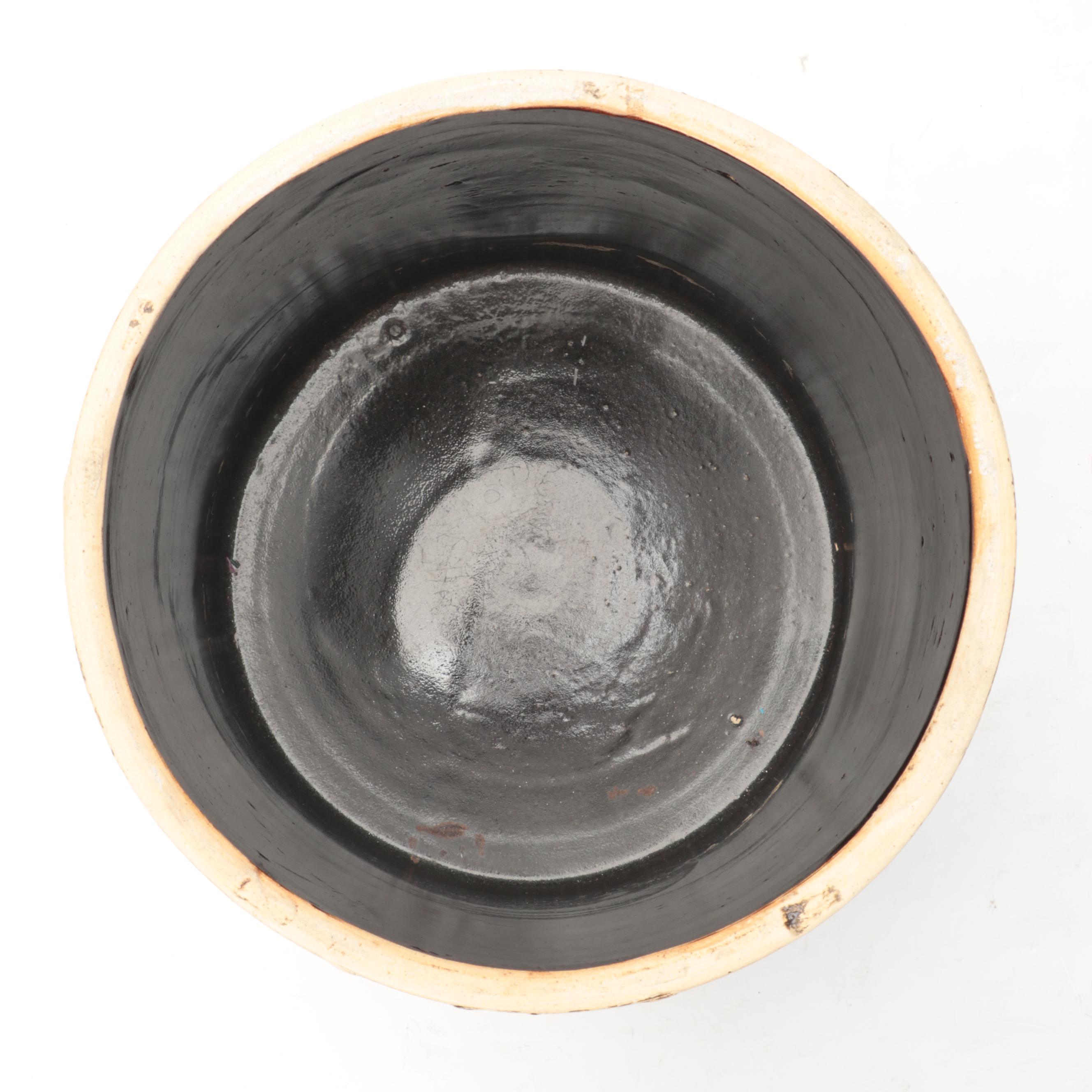 McCoy Primitive Style Blue Star 6-Gallon Stoneware Crock, Early 20th Century