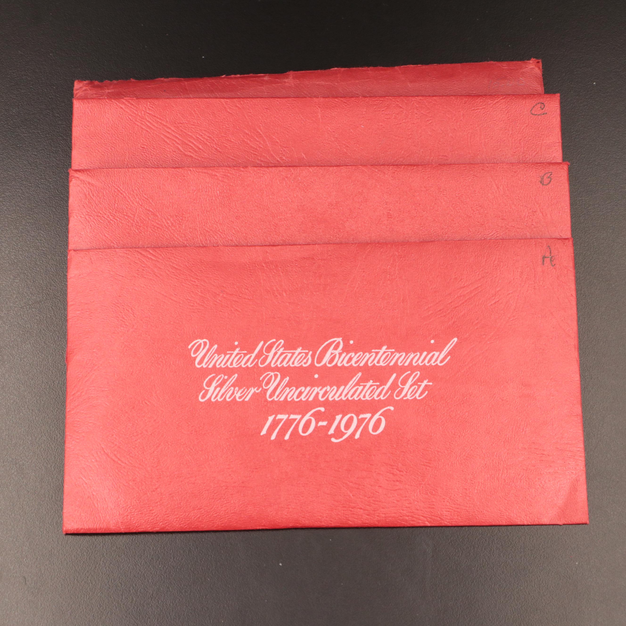 Nine 1976 Bicentennial Three-Piece 40% Silver Coin Sets