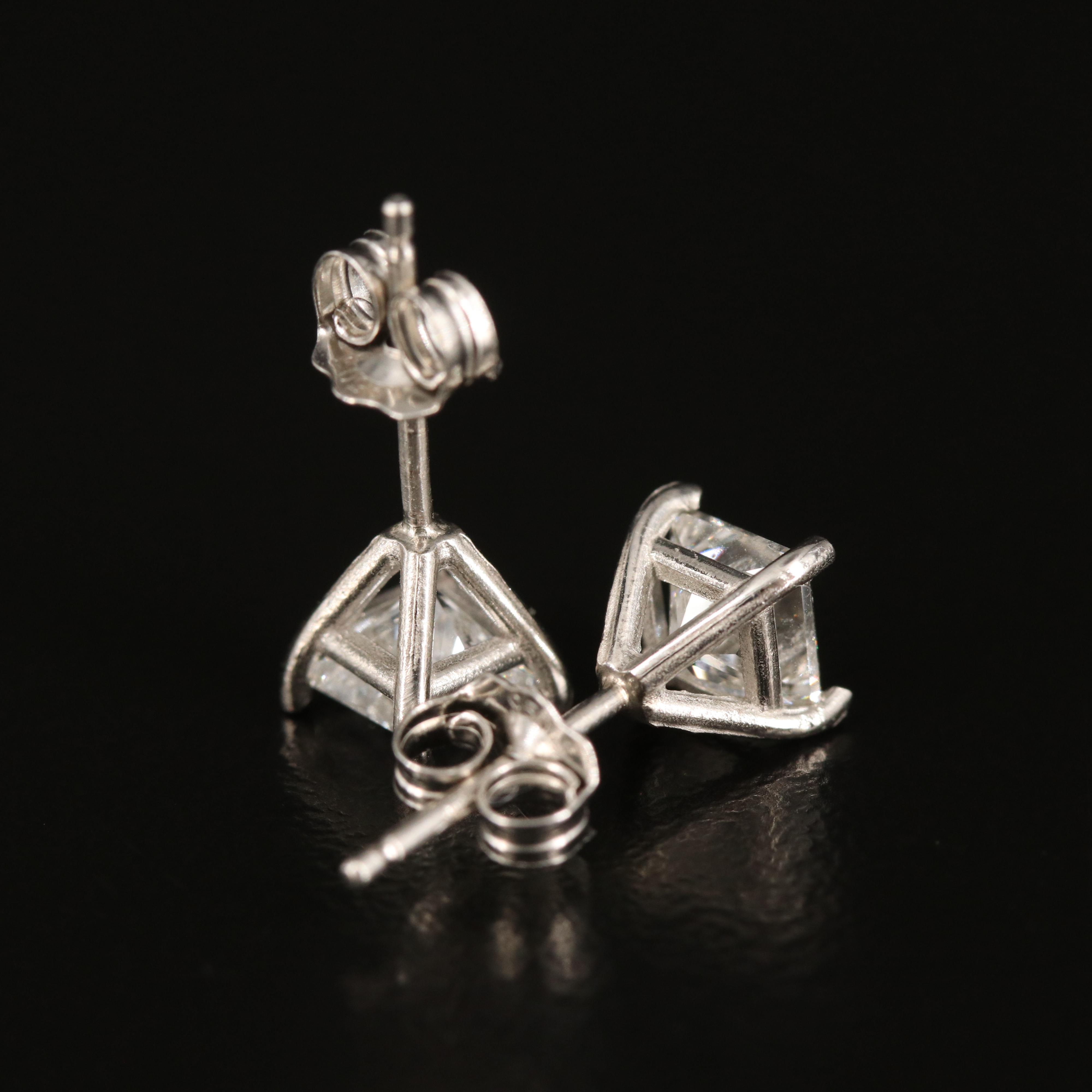 Platinum 1.19 CTW Diamond Stud Earrings
