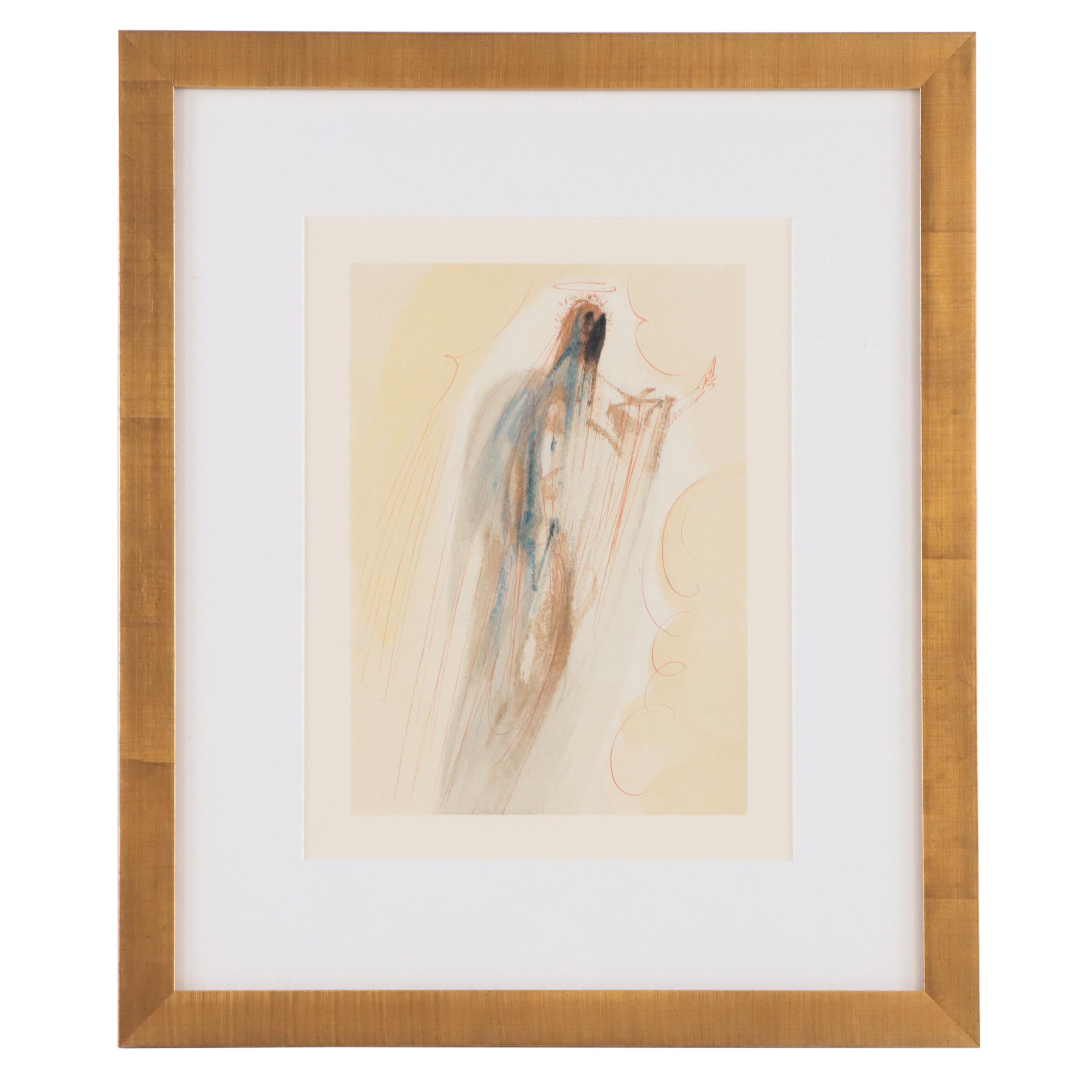 Salvador Dalí Wood Engraving "La Création des Anges," 1960 - 1964