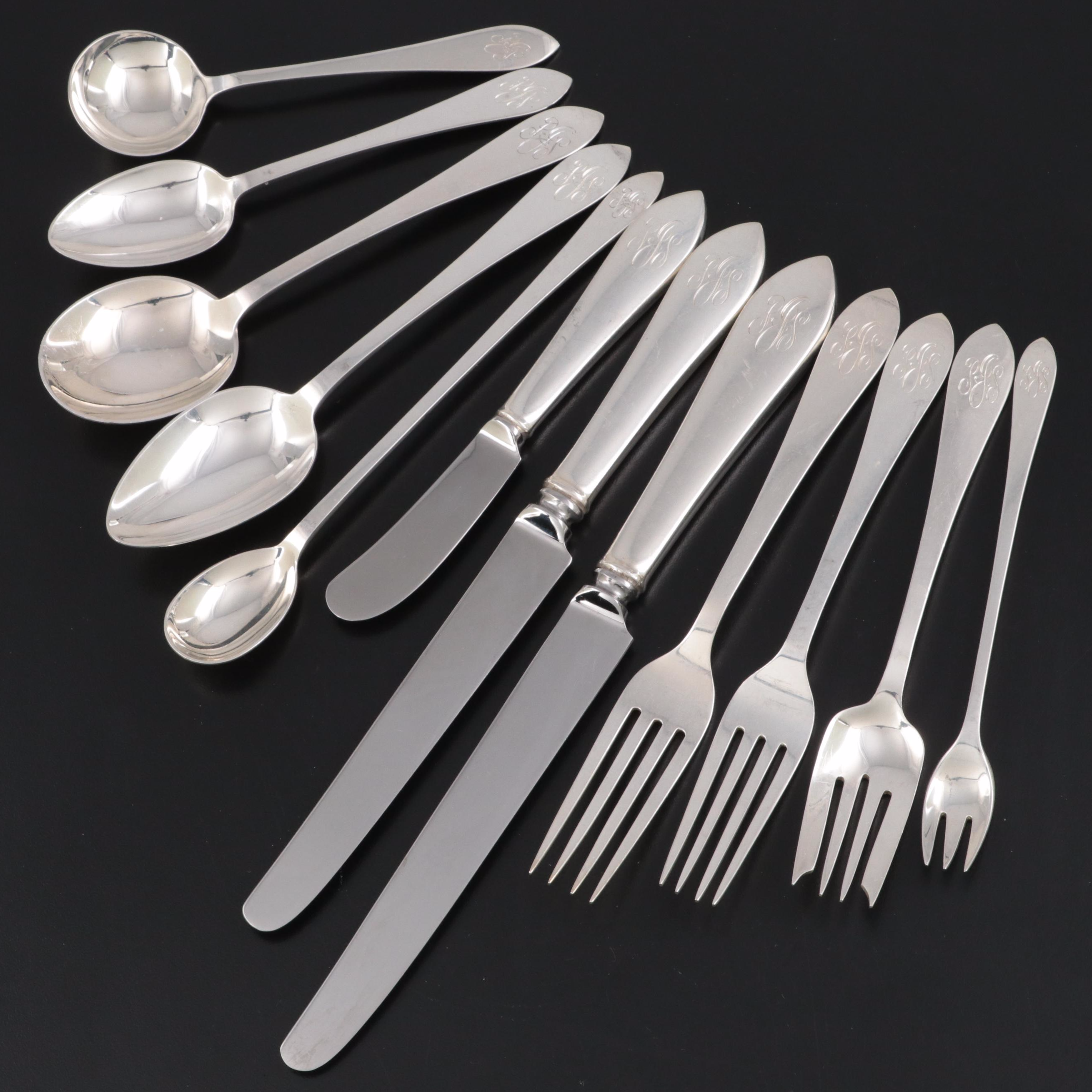 Tiffany & Co. "Faneuil" Sterling Silver Flatware Service for Twelve