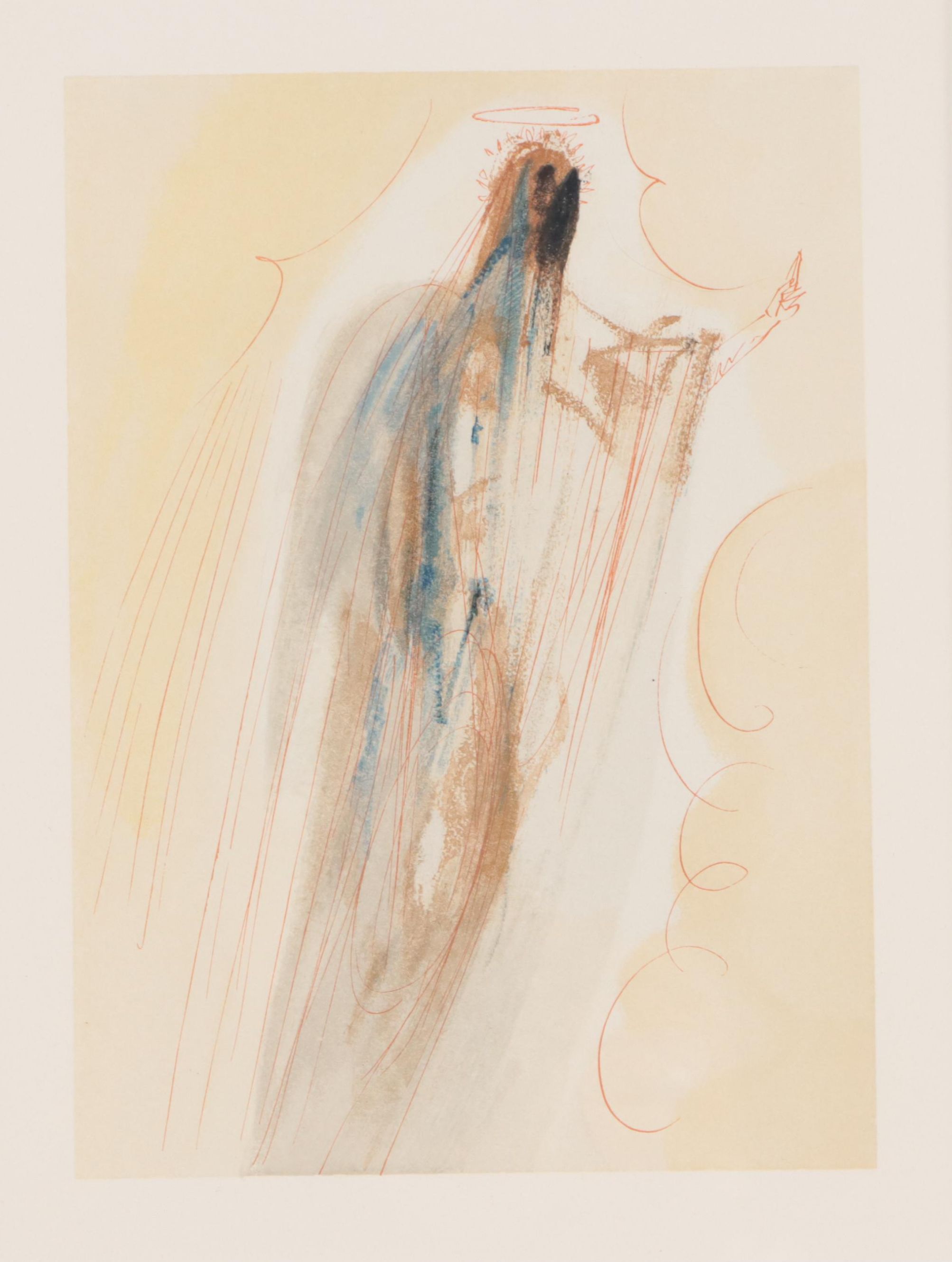 Salvador Dalí Wood Engraving "La Création des Anges," 1960 - 1964