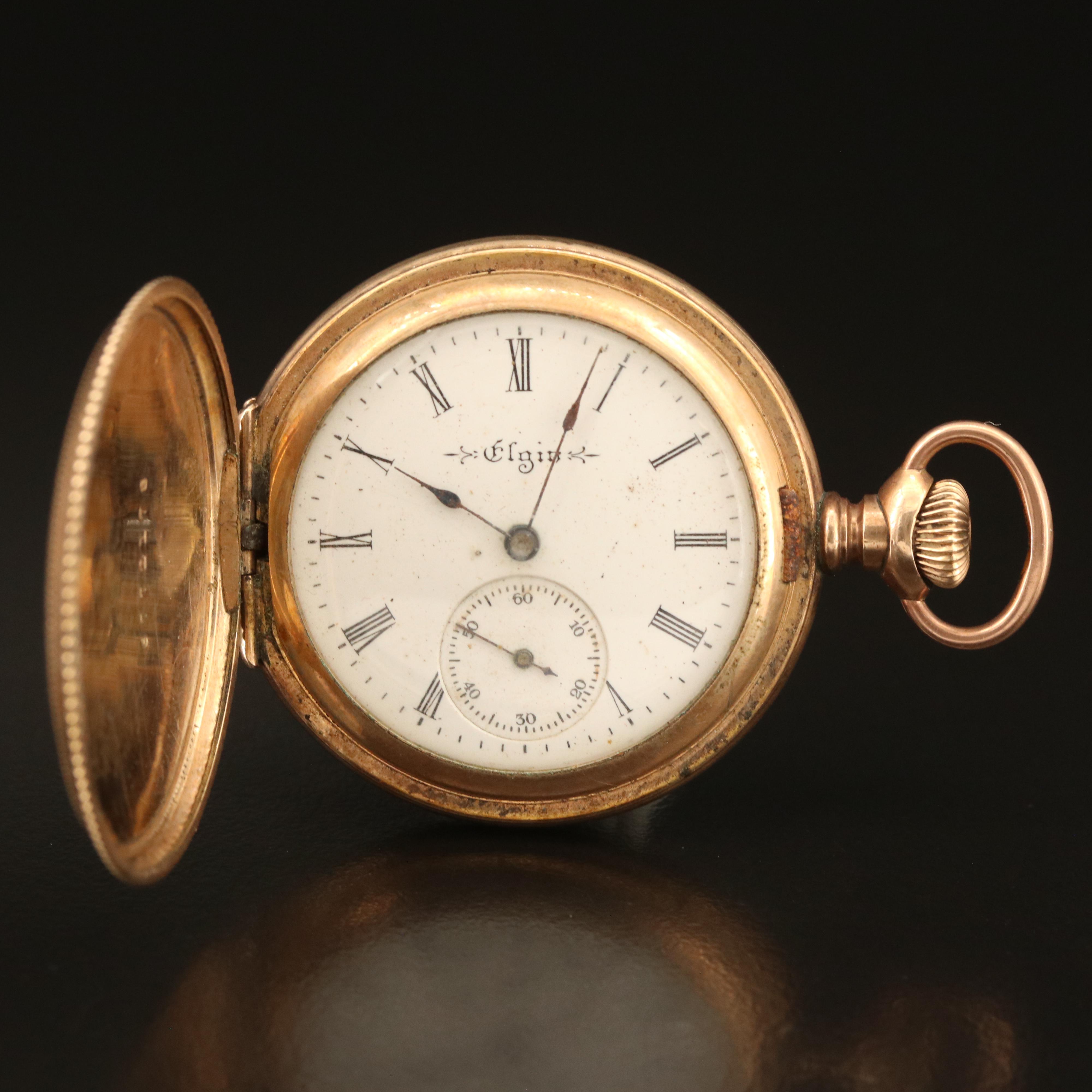 1904 Elgin Gold-Filled Hunter Case Pocket Watch