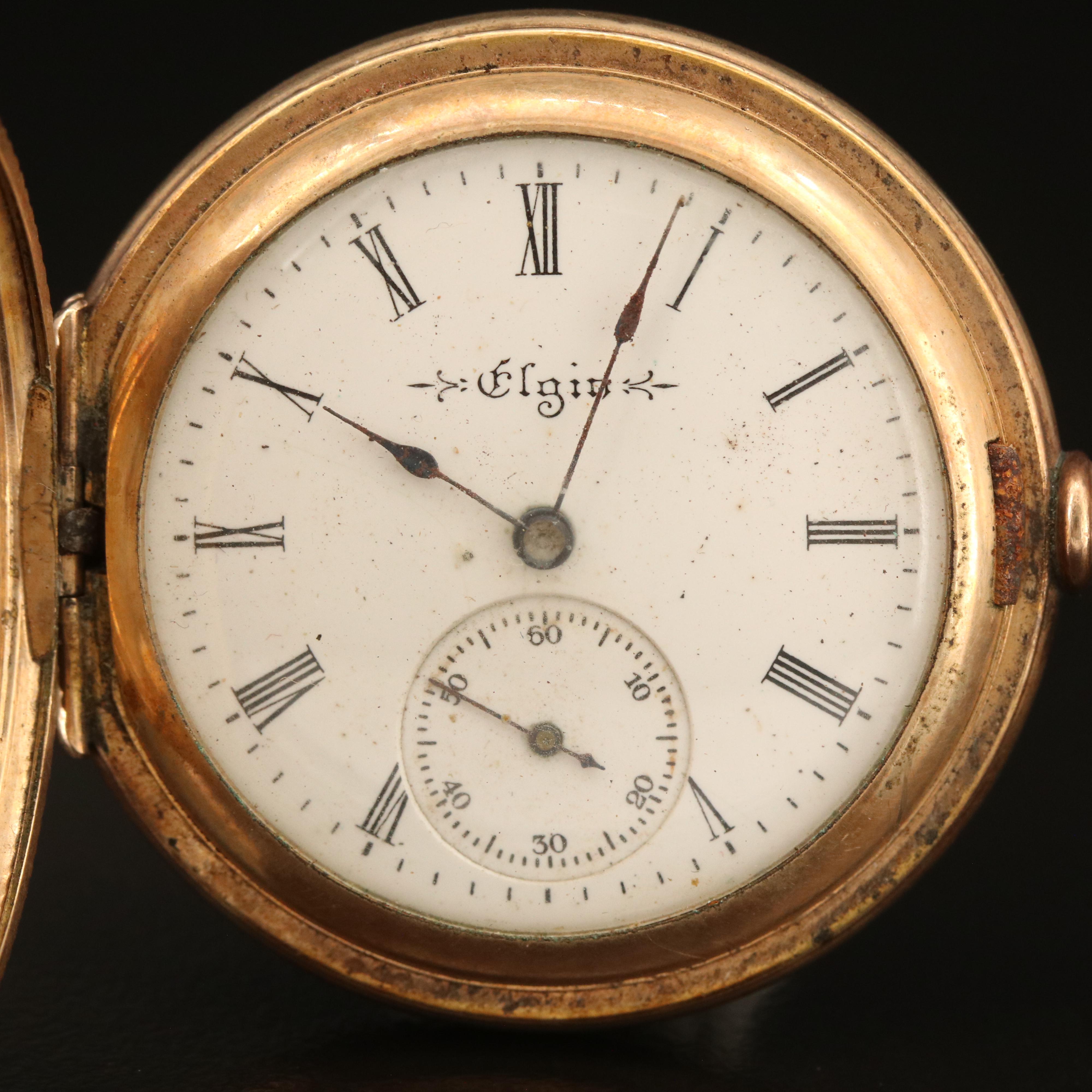1904 Elgin Gold-Filled Hunter Case Pocket Watch