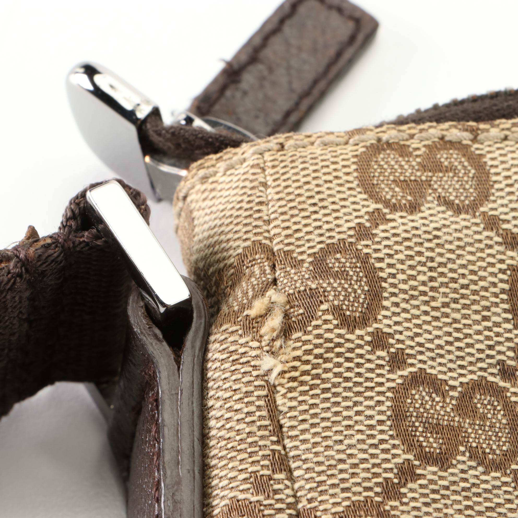 Gucci Crossbody Bag in GG Canvas and Leather