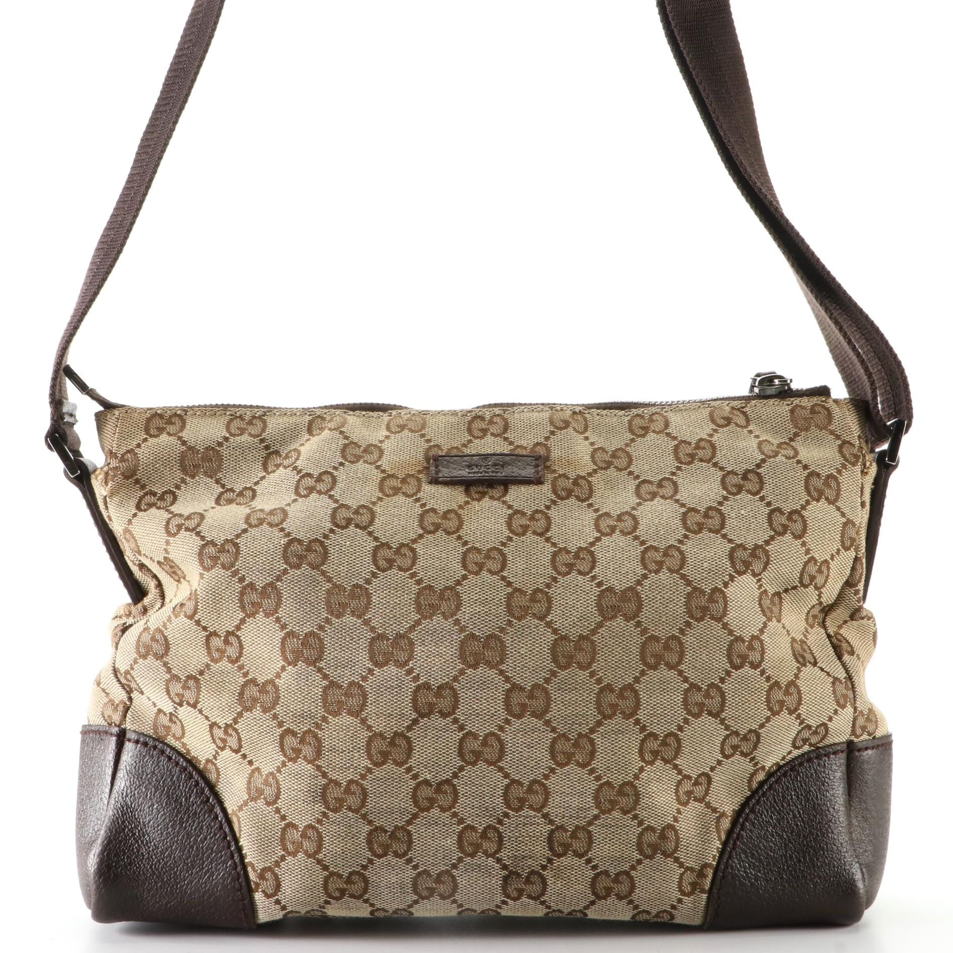 Gucci Crossbody Bag in GG Canvas and Leather