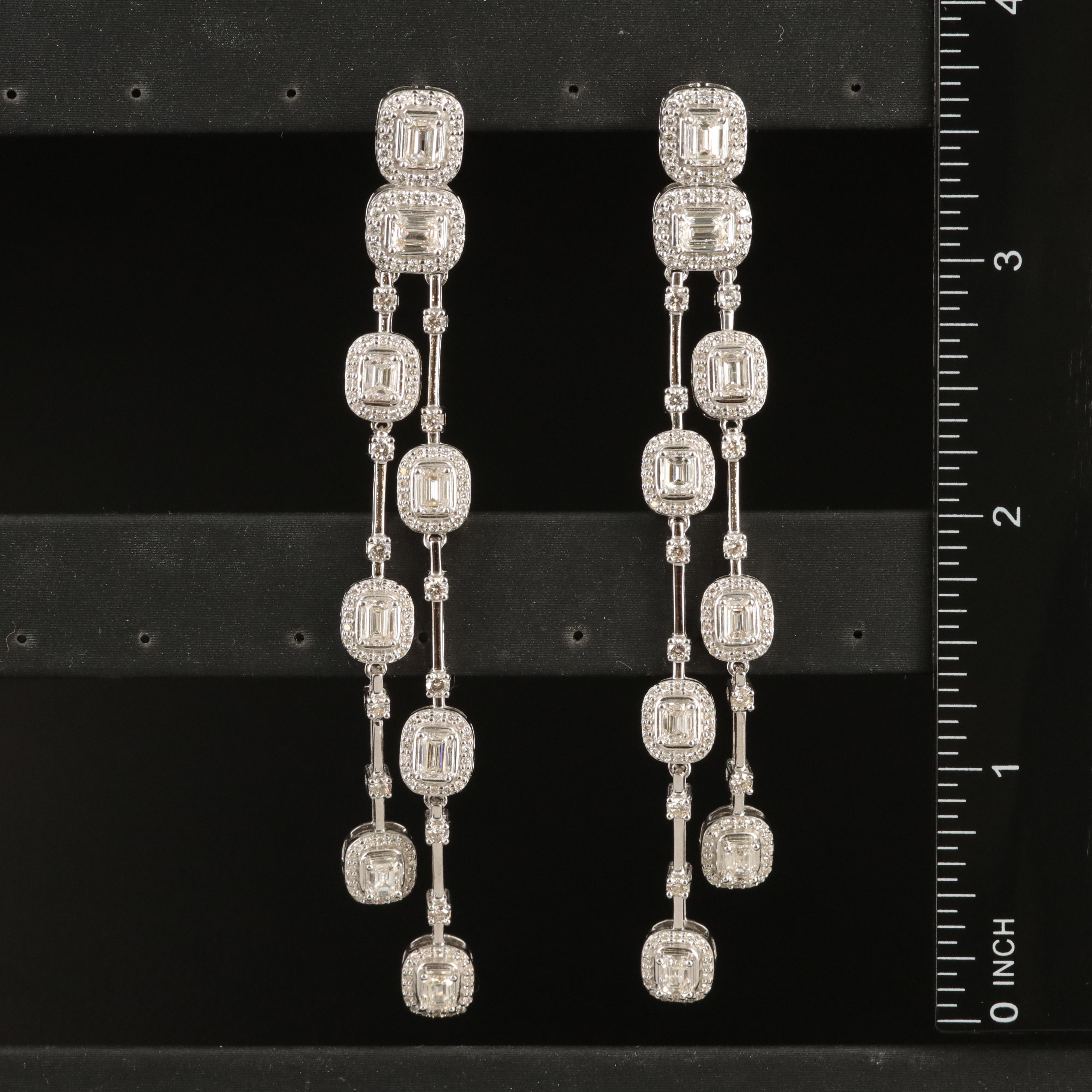 14K 7.78 CTW Diamond Waterfall Earrings