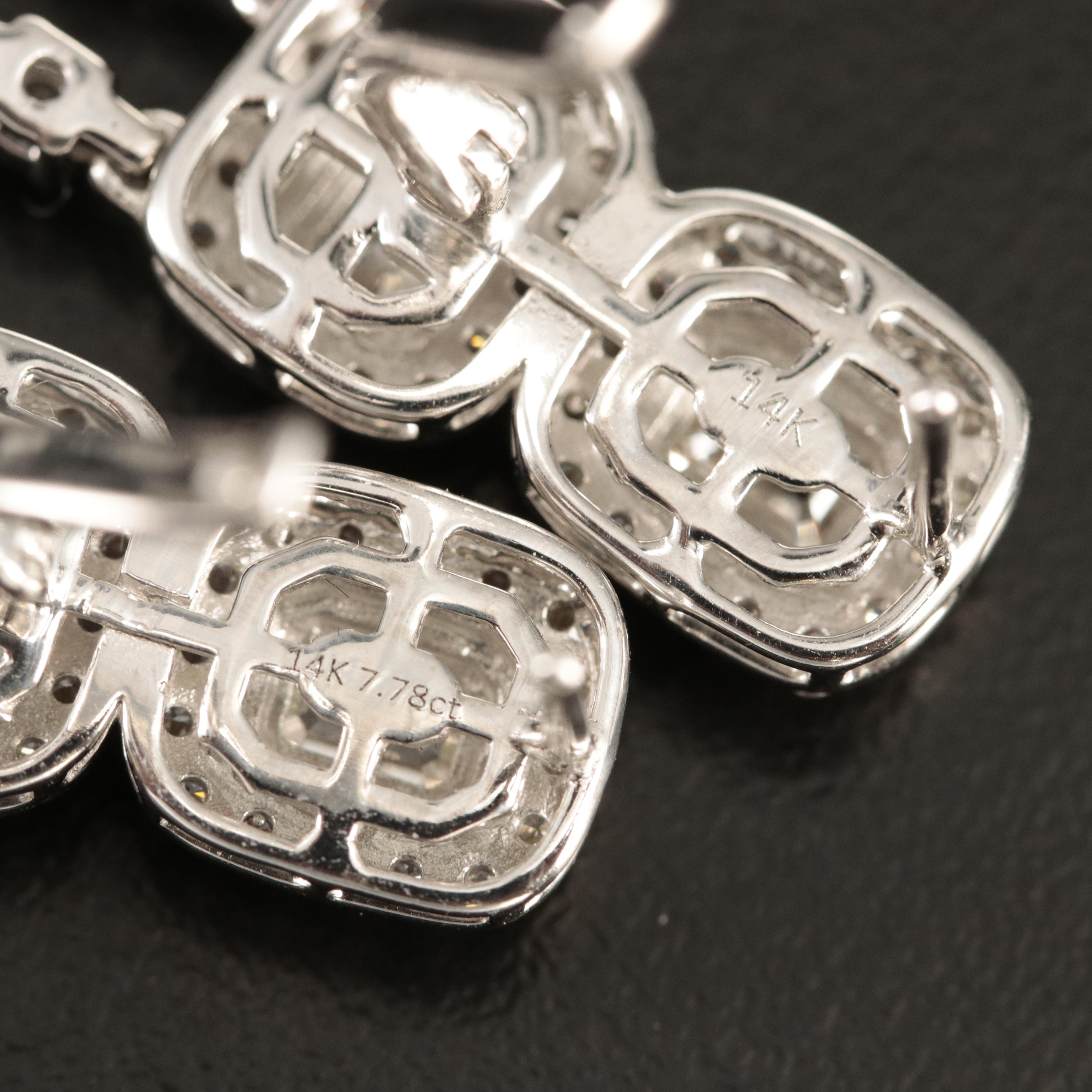 14K 7.78 CTW Diamond Waterfall Earrings