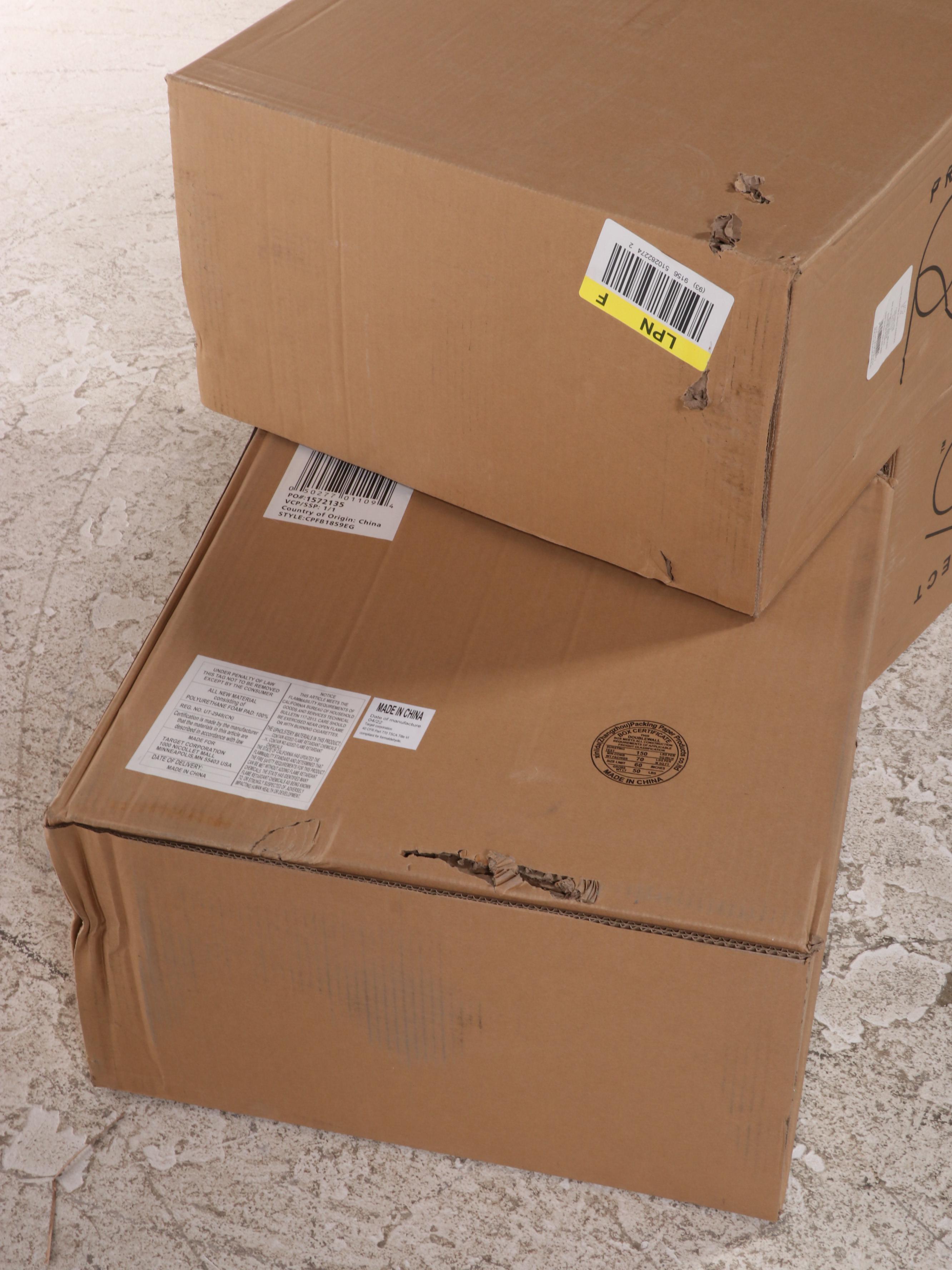 Three Project 62 Tovin Adjustable Height Barstools in Forest Green Velvet