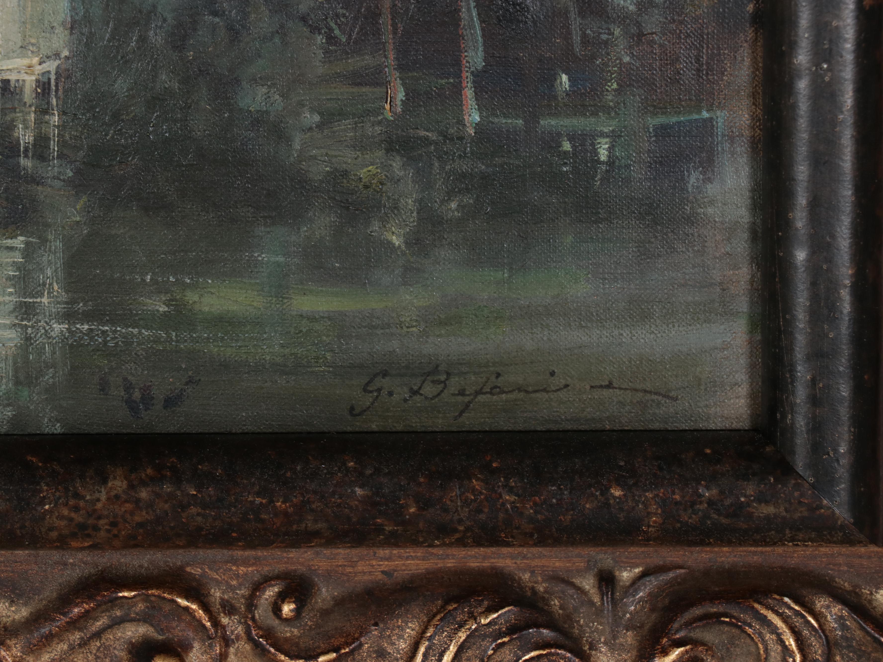 Gennaro Befanio Figurative Oil Painting of Girl in Marshes