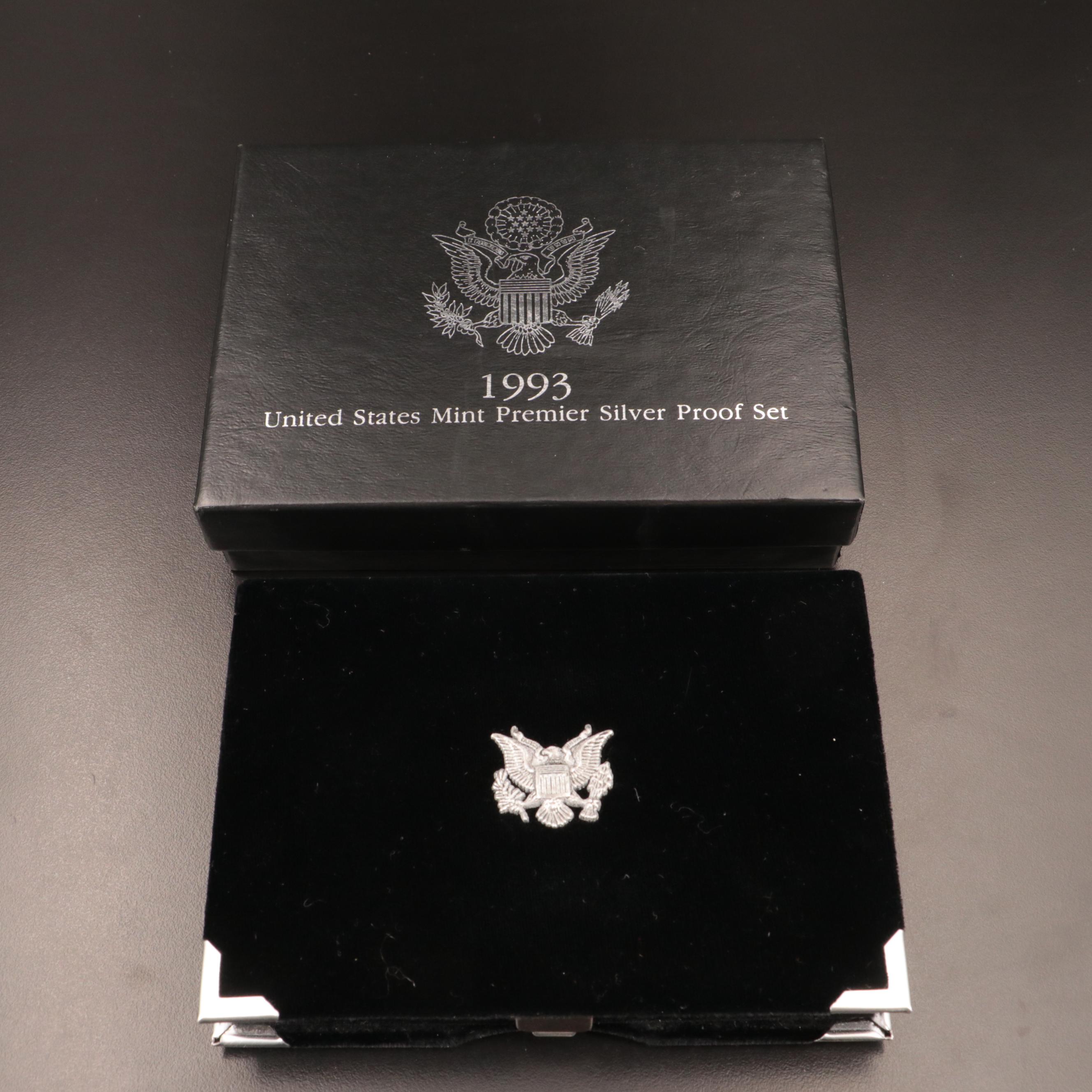 Two United States Mint Premier Silver Proof Sets, 1993 and 1997