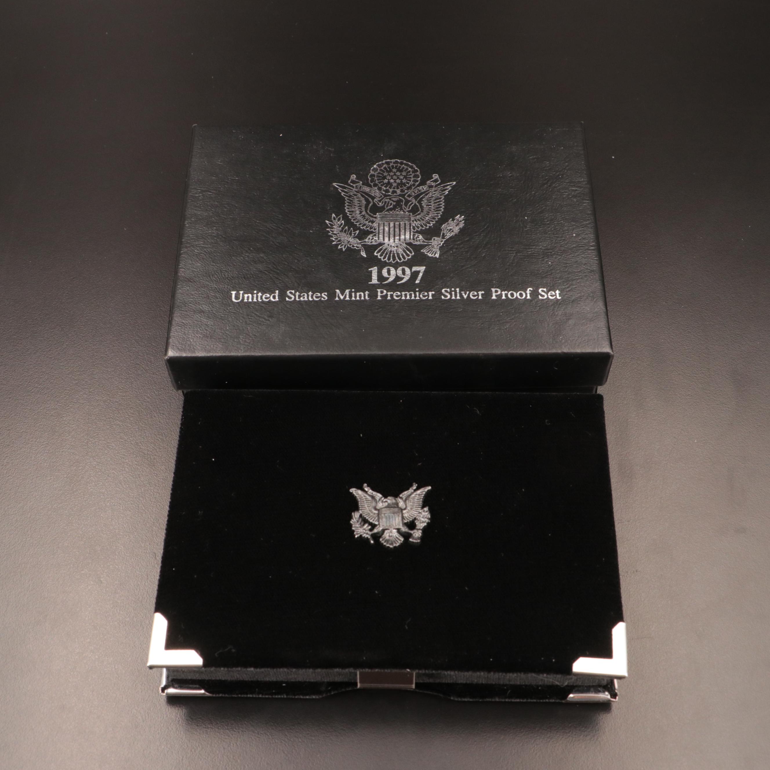 Two United States Mint Premier Silver Proof Sets, 1993 and 1997