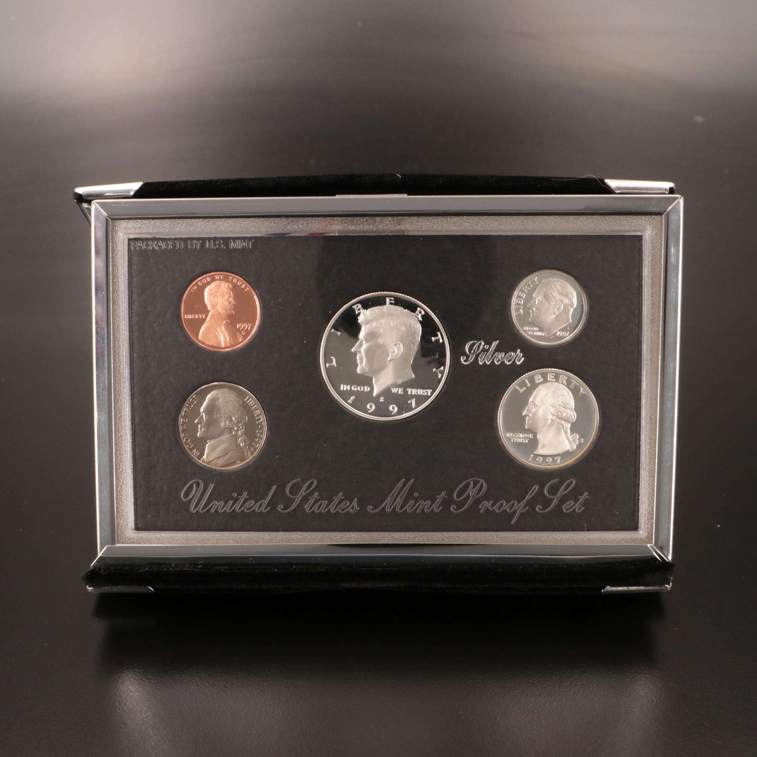 Two United States Mint Premier Silver Proof Sets, 1993 and 1997
