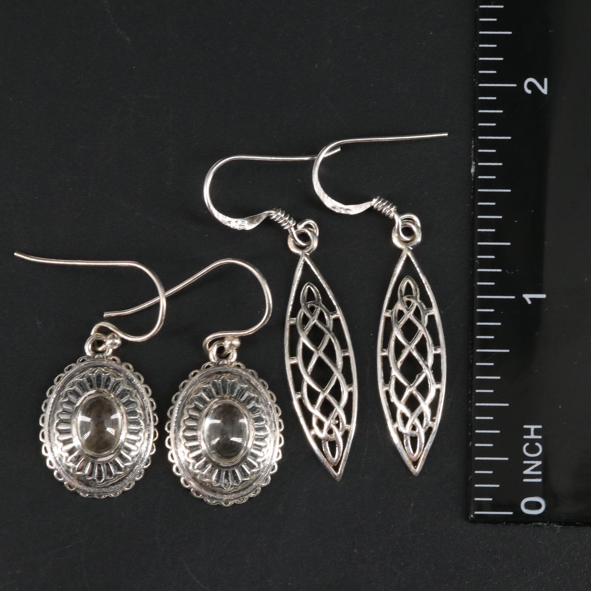 Sterling Earring Duo Featuring Topaz