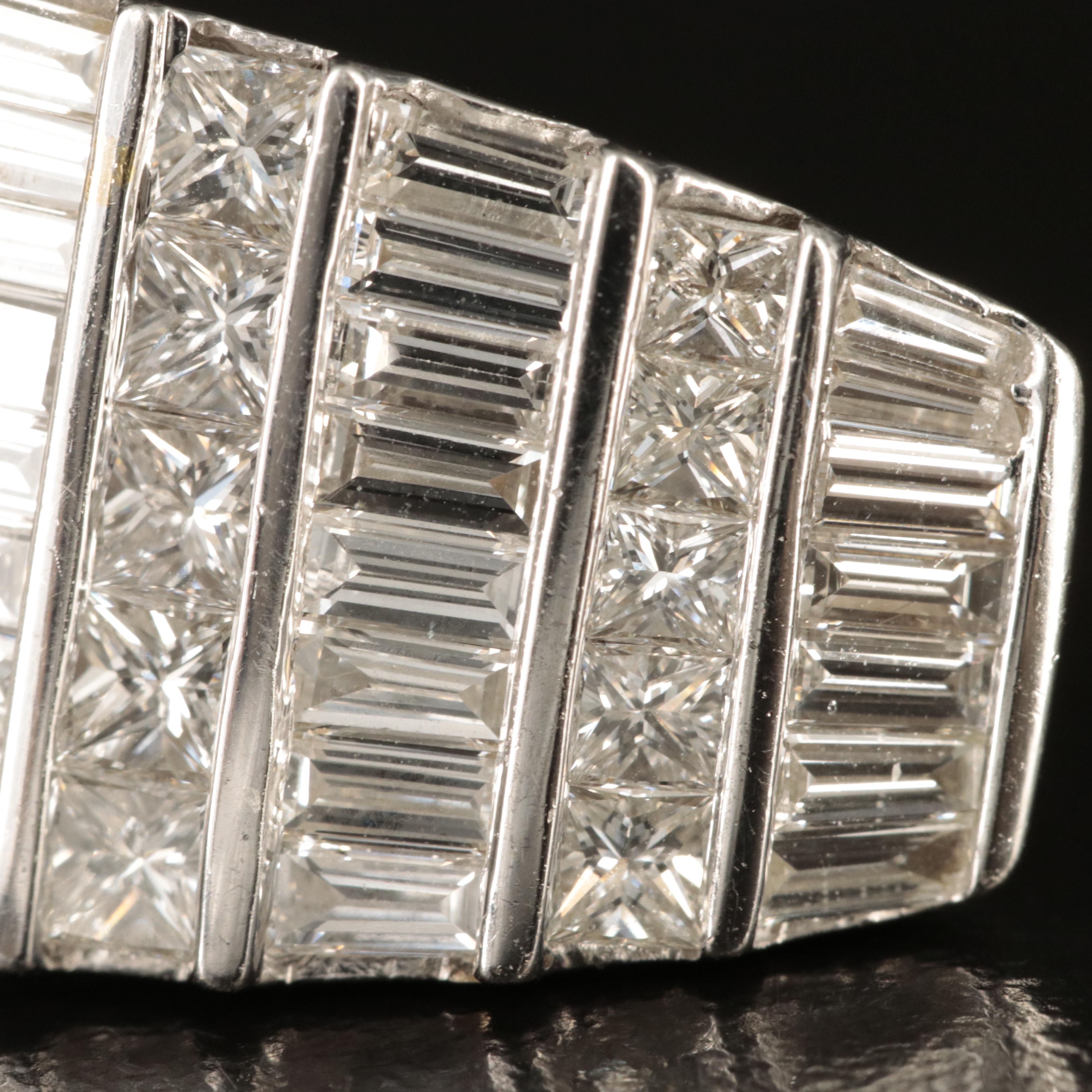 18K 7.20 CTW Diamond J Hoop Earrings