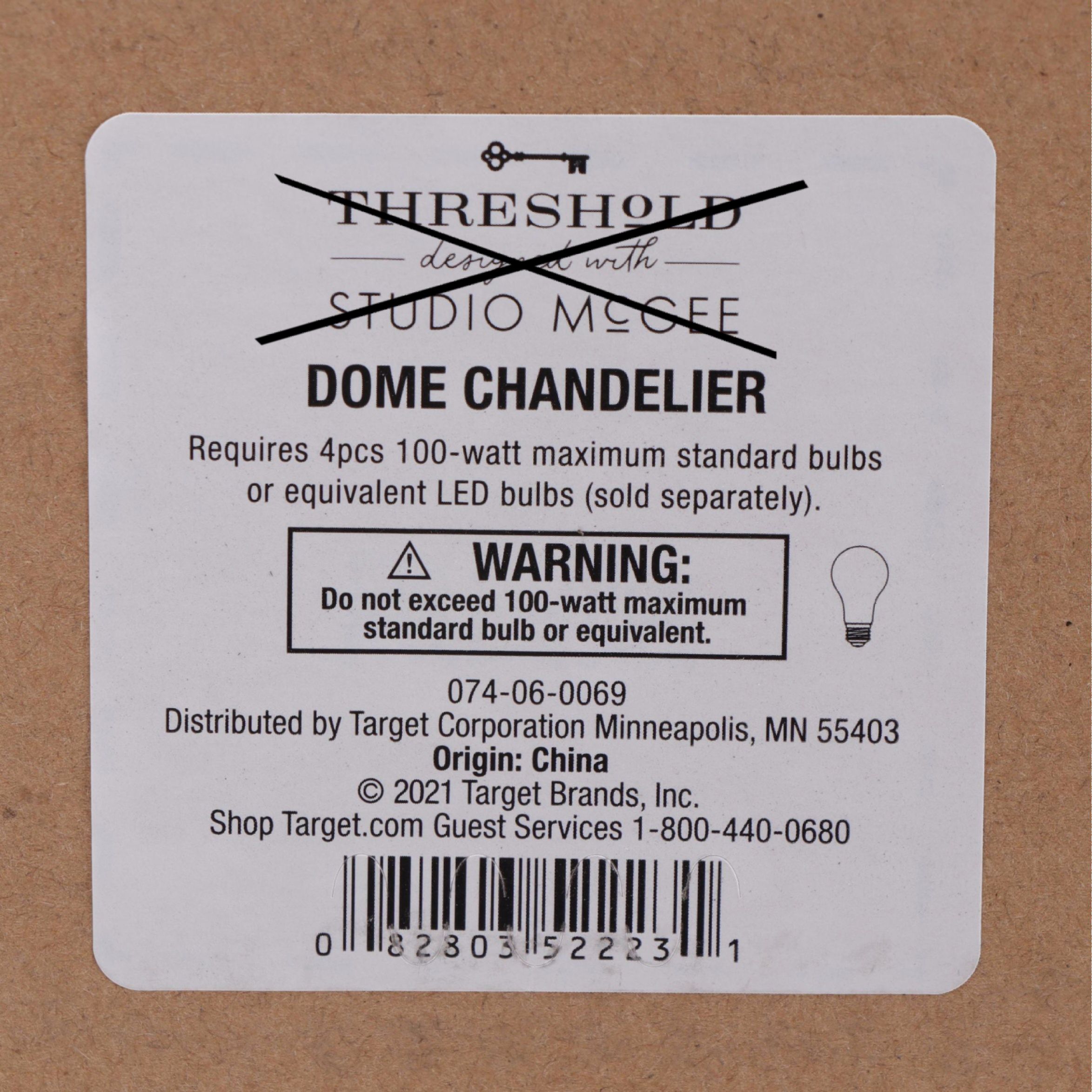 Threshold with Studio McGee White Dome Chandelier