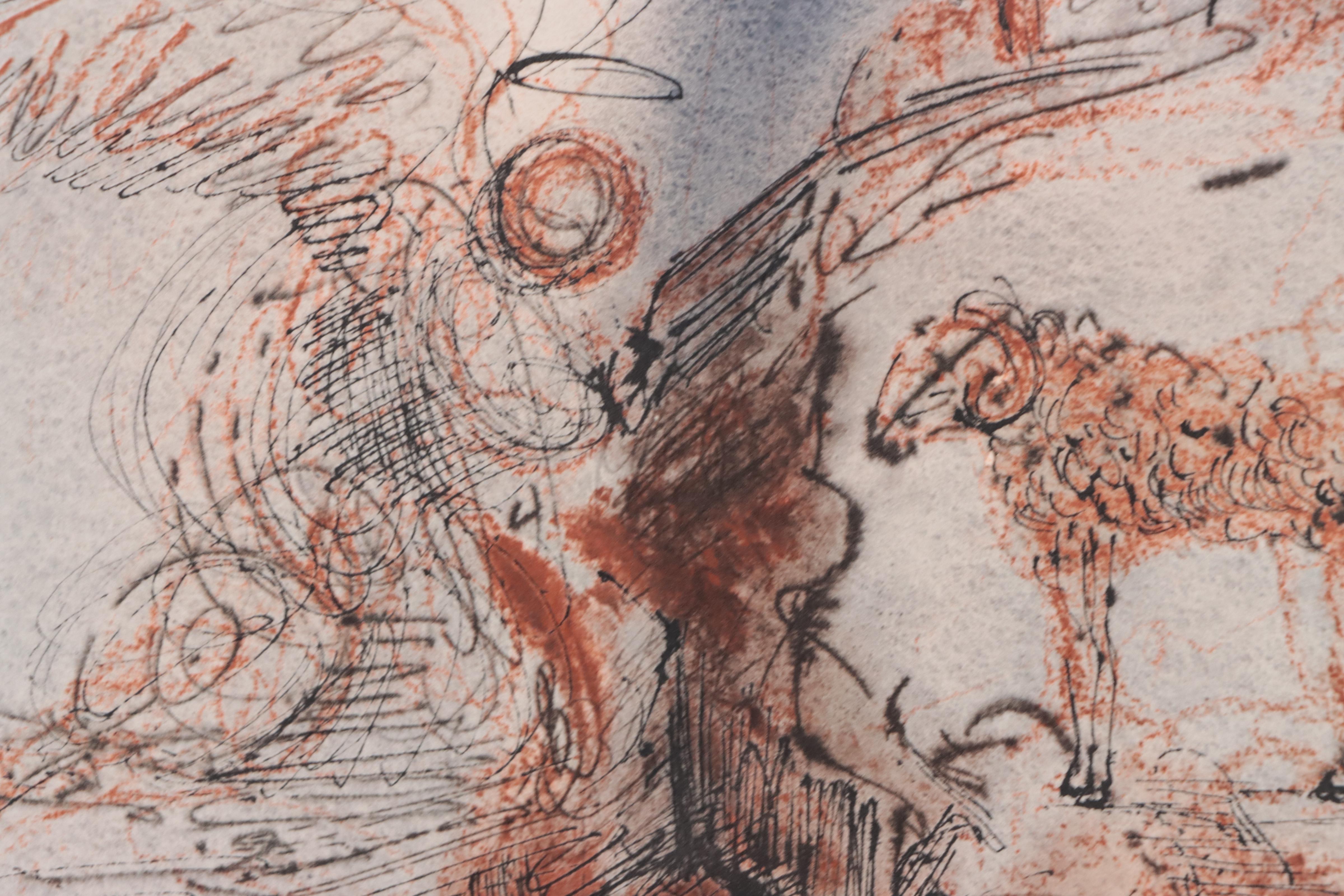 Salvador Dalí Lithographic Print from "Biblia Sacra," 1969