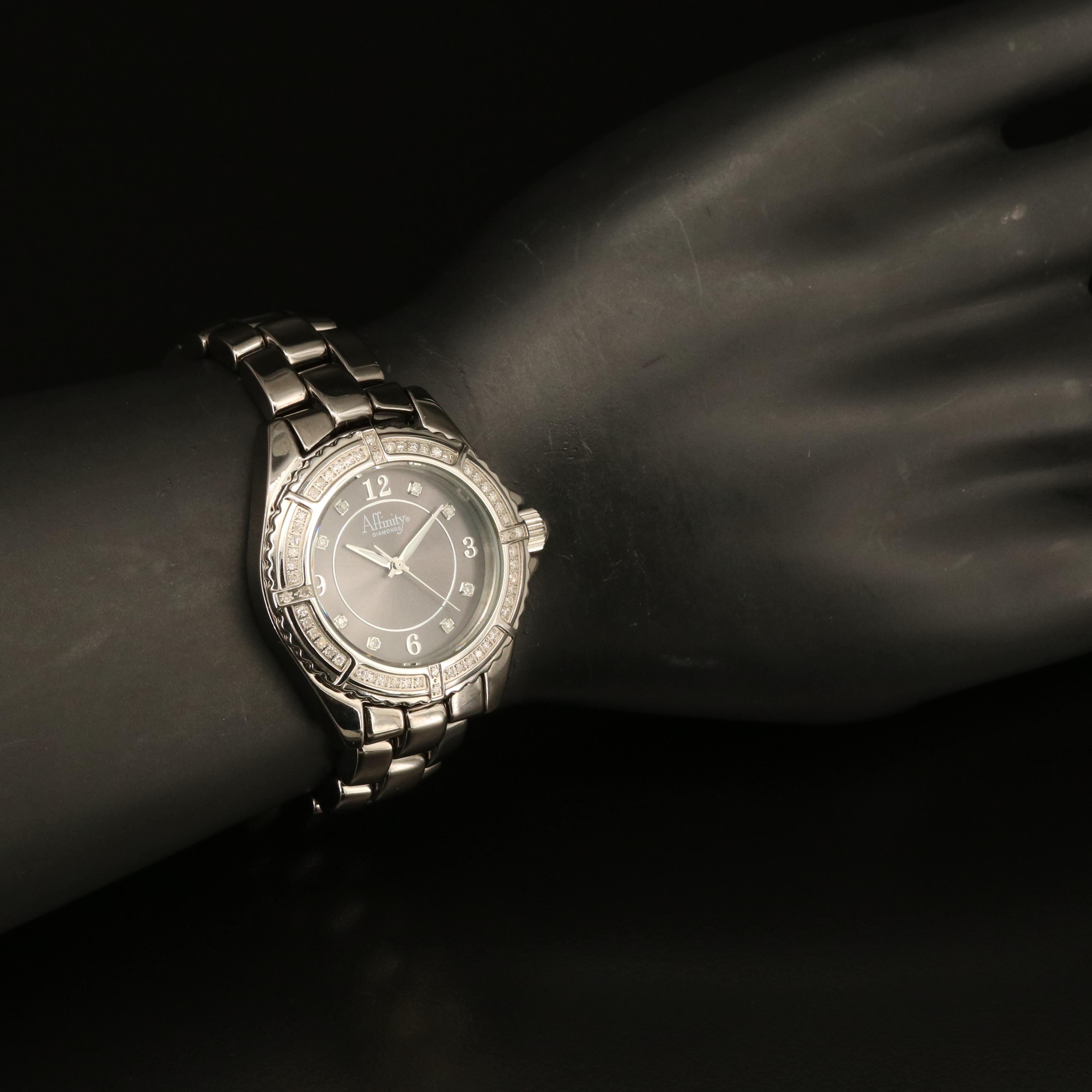 Affinity Diamond and Ceramic Quartz Watch