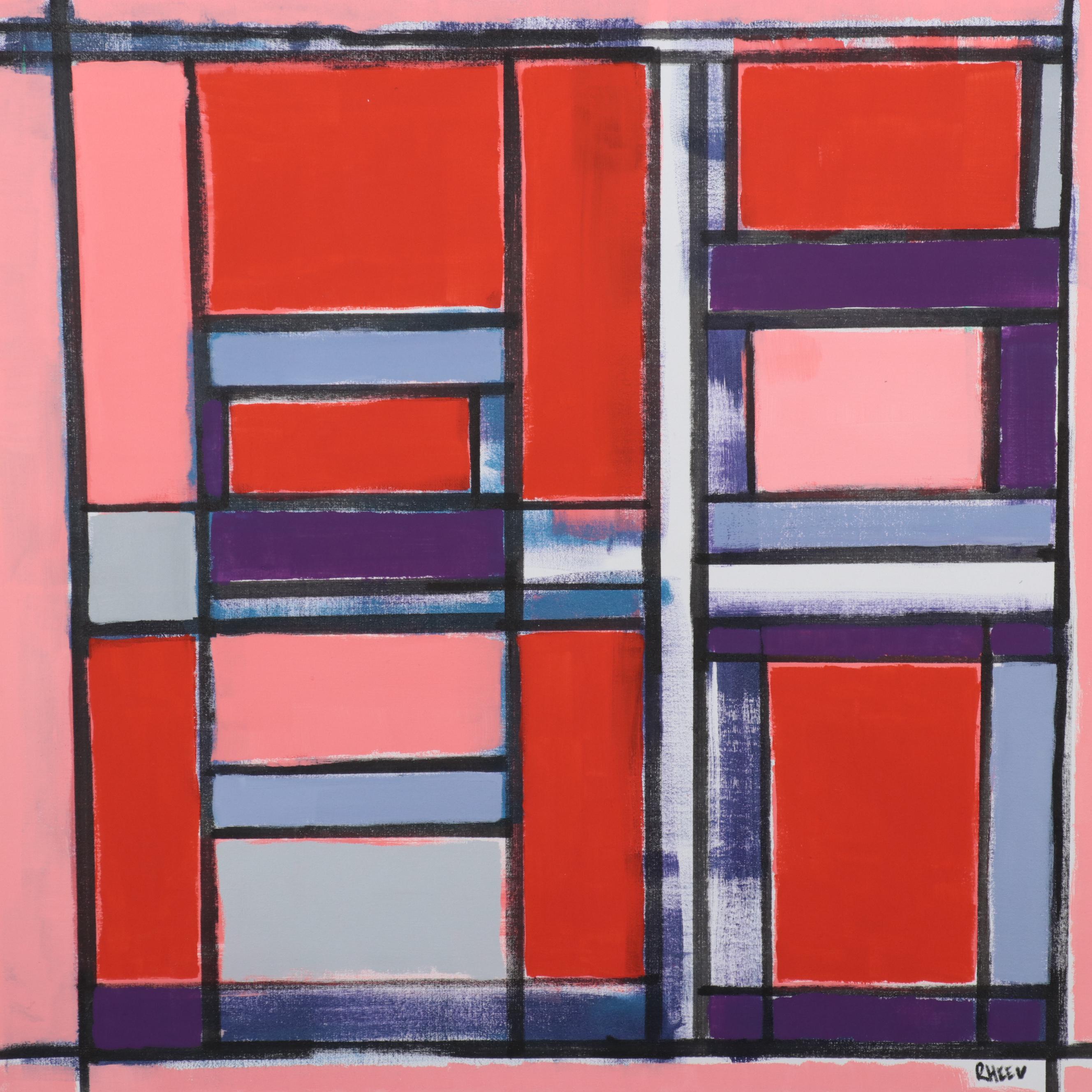 Rhee Lightner Abstract Acrylic Painting