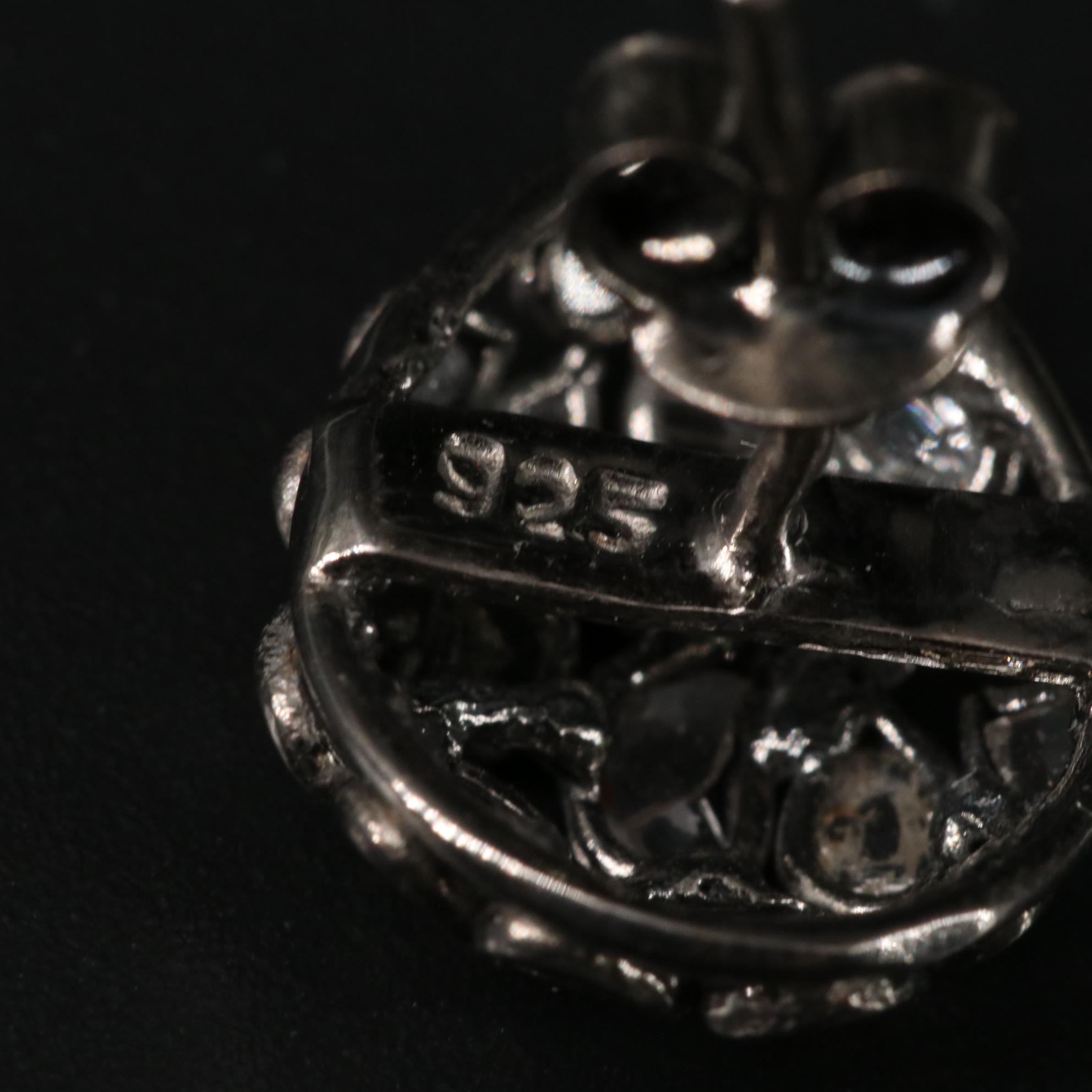 Sterling Earring Duo Featuring Diamond and Imitation Pearl