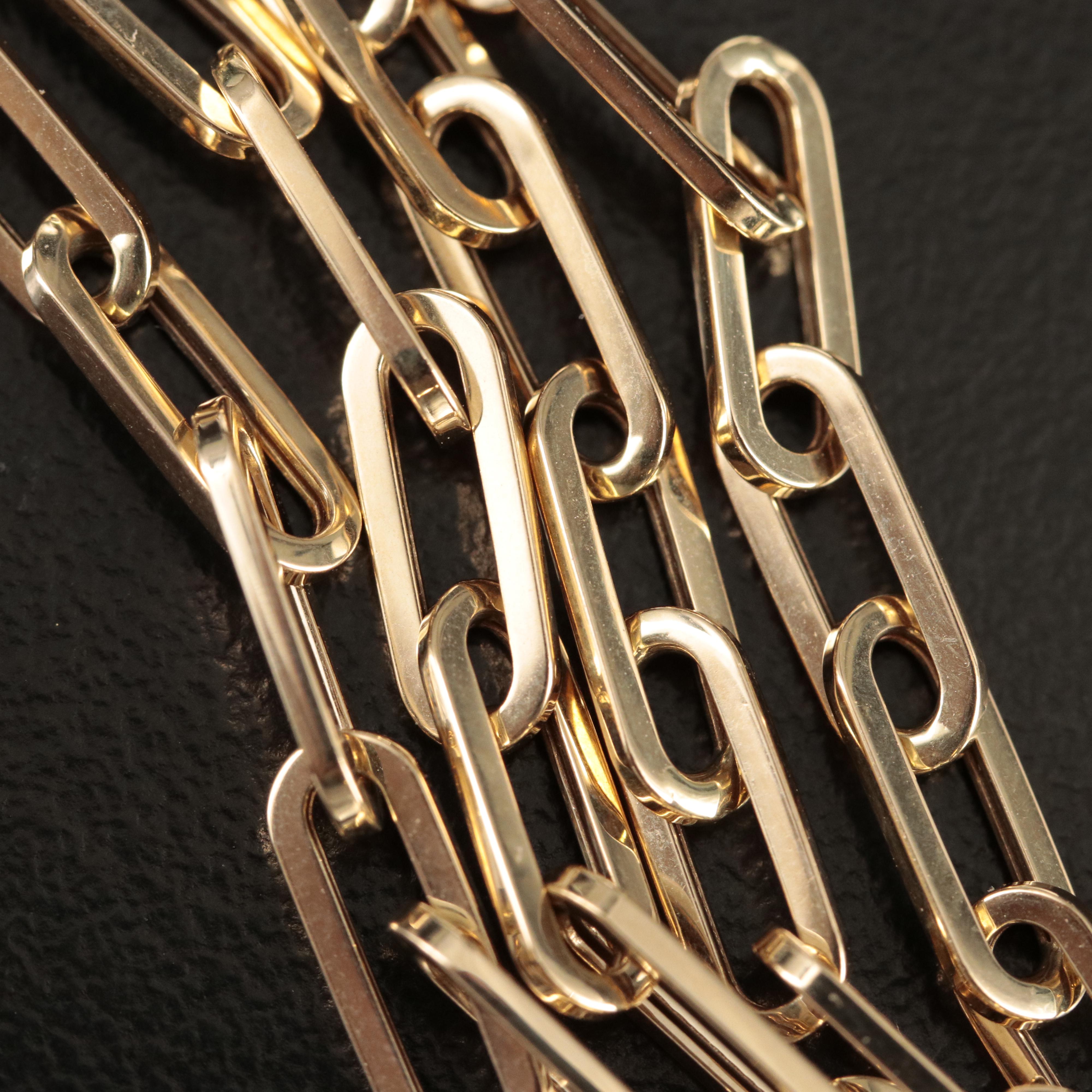 Italian 14K Paperclip Chain Necklace
