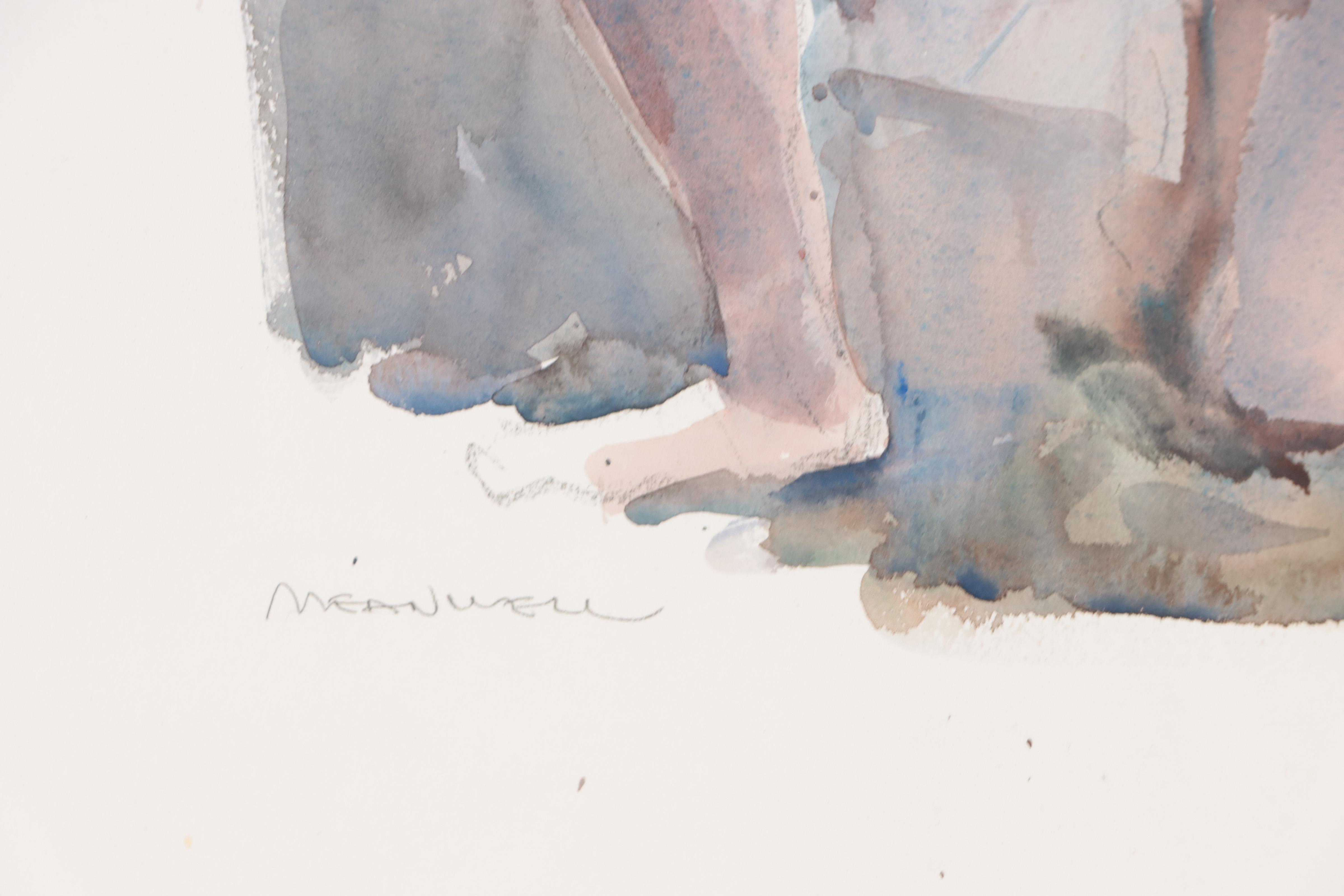 Jack Meanwell Figural Watercolor Painting