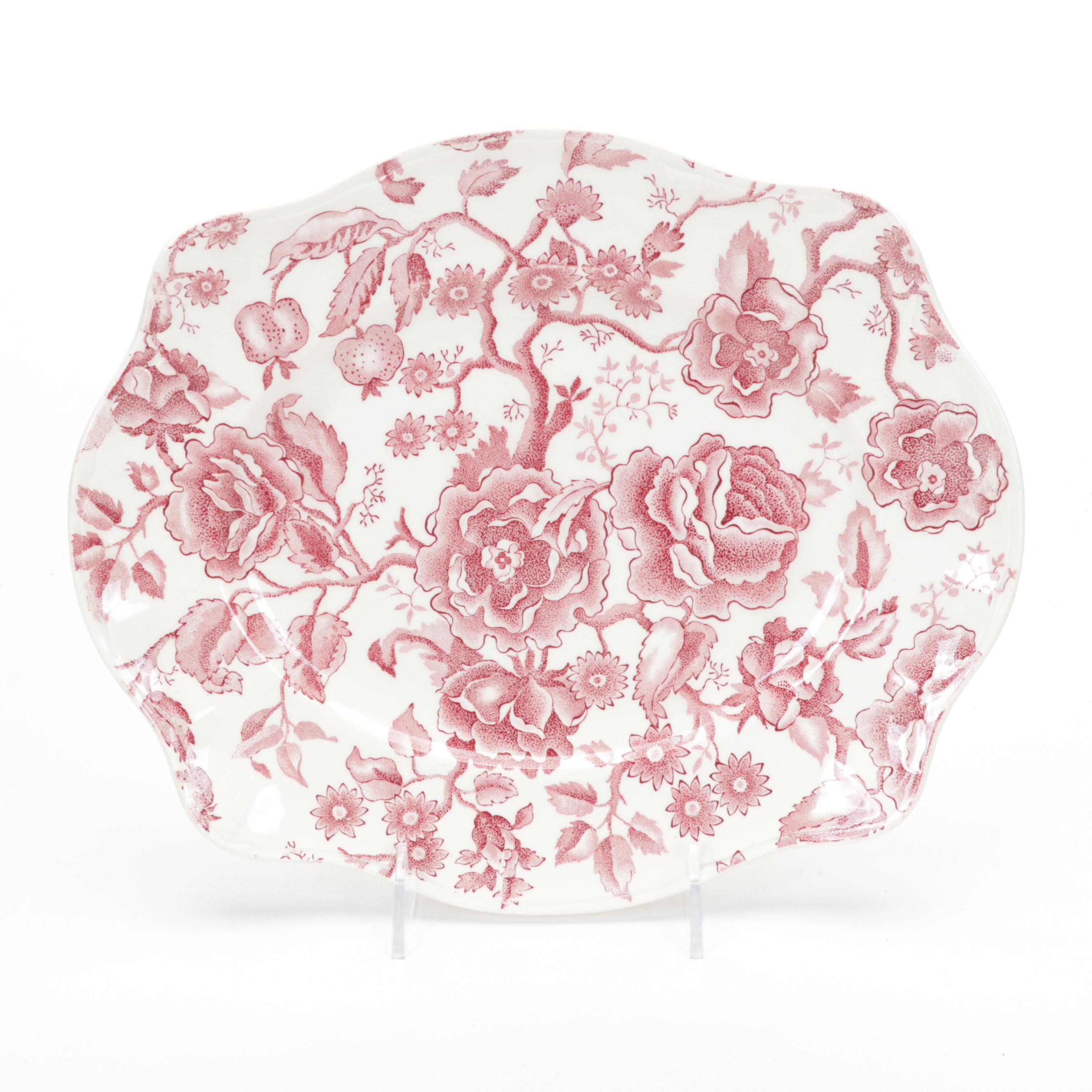 Johnson Bros. "English Chippendale Red Pink" Dinnerware, 1935-1965