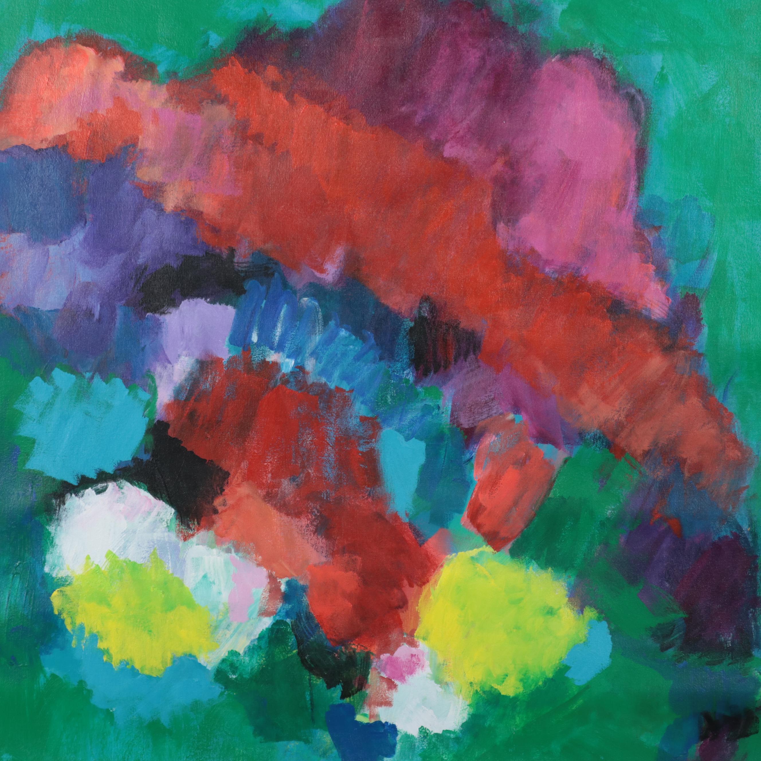 Rhee Lightner Abstract Acrylic Painting "In Bloom"